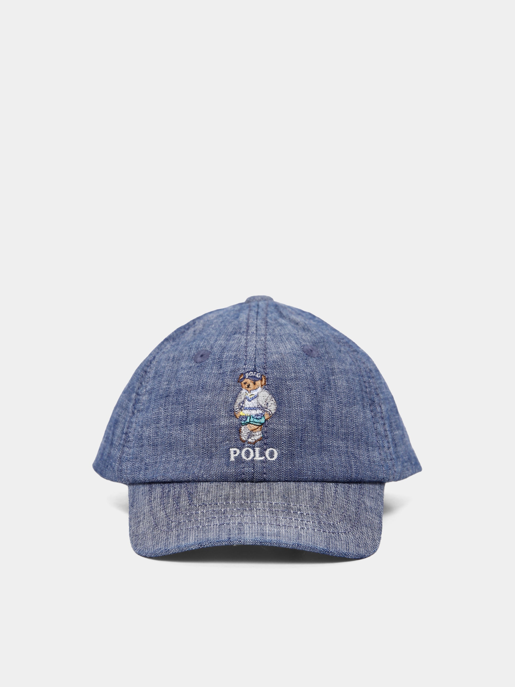 Cappello blu per neonato con Polo Bear ricamato,Ralph Lauren Kids,971817001