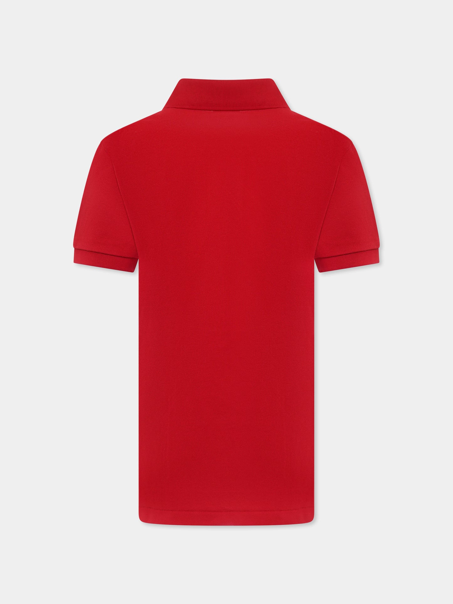 Red polo shirt for boy with horse
