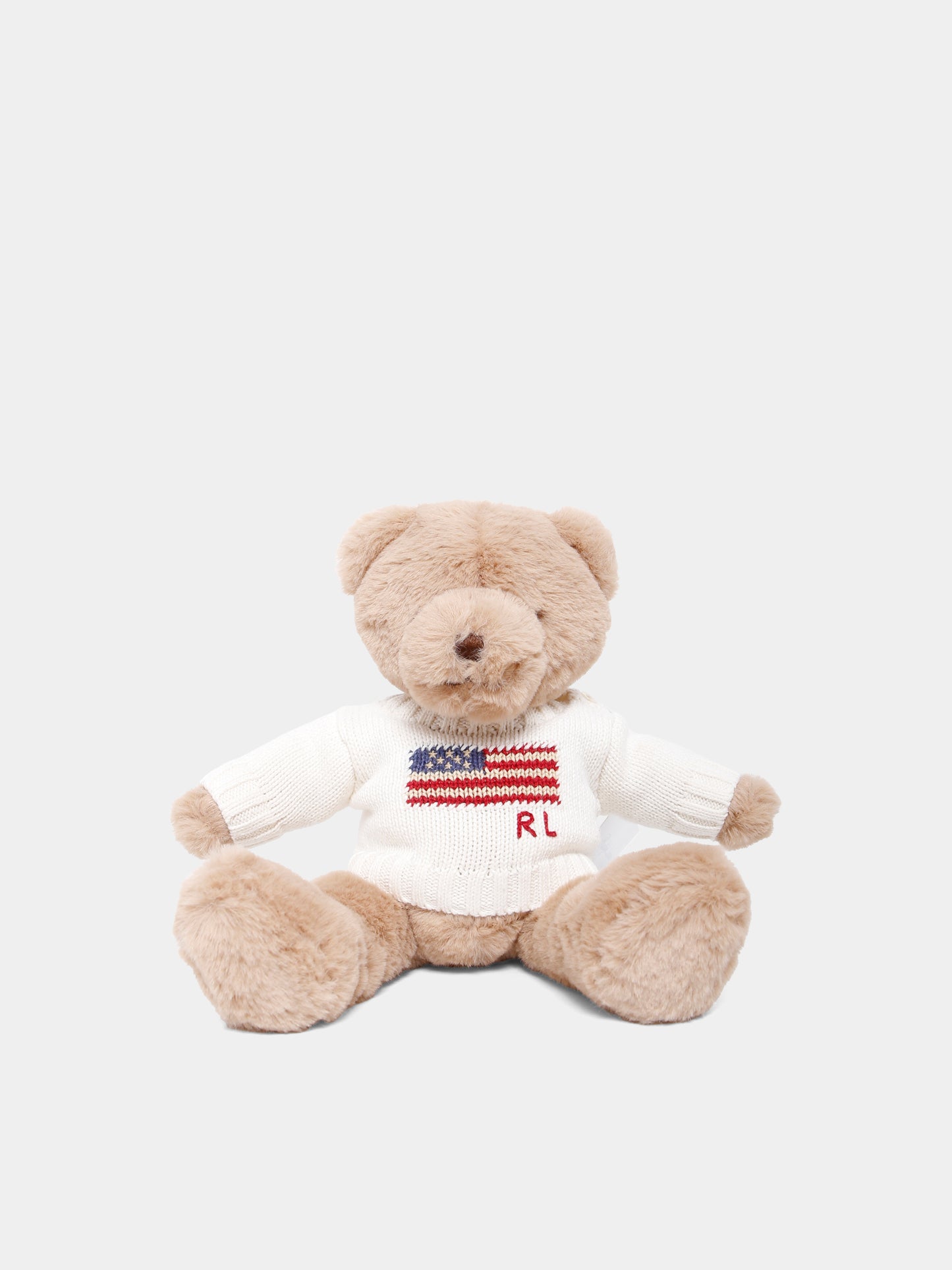 Peluche bianco per neonati con bandiera americana,Ralph Lauren Kids,695852005