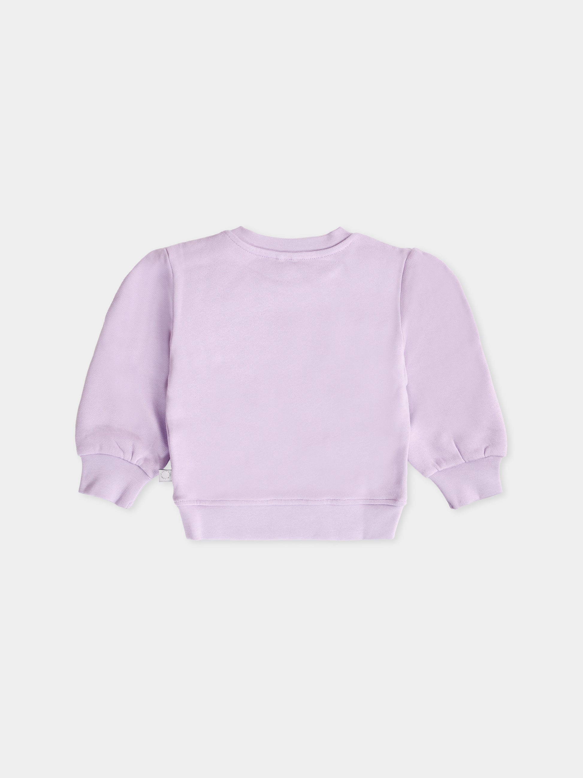 Felpa lilla per neonata con stampa colorata,Stella Mccartney Kids,TX4020 Z0453 522