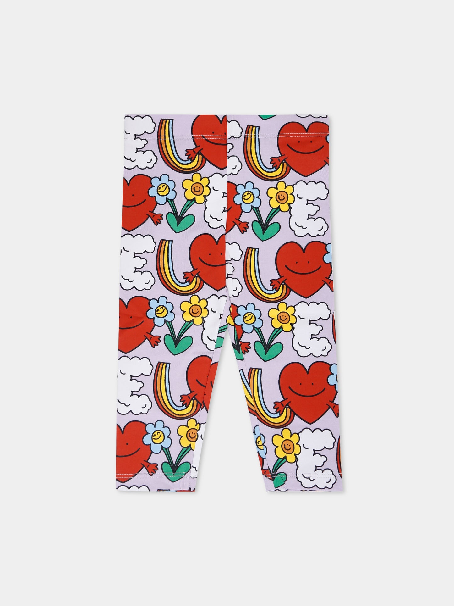 Leggings lilla per neonata con fiori,Stella Mccartney Kids,TX6000 Z3194 522MC