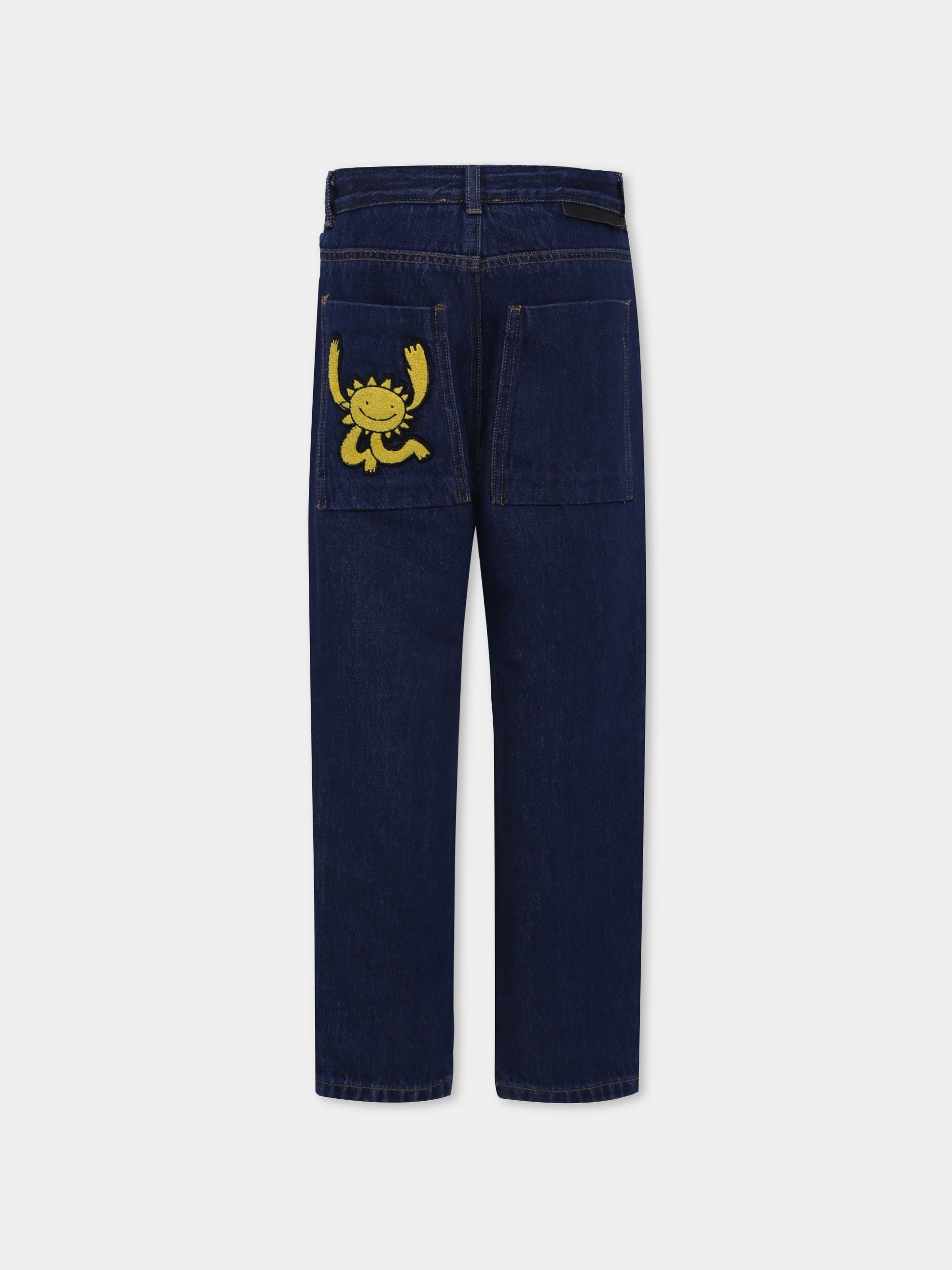 Jeans blu per bambino con terra e sole,Stella Mccartney Kids,TX6P70 Z0746 635