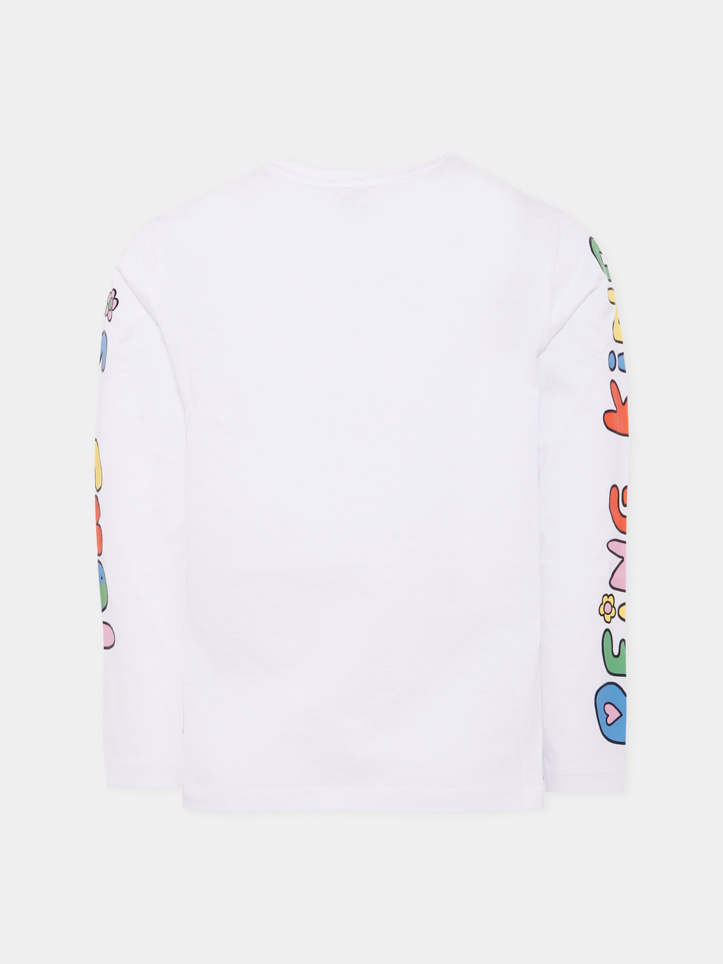 T-shirt bianca per bambini con stampa colorata,Stella Mccartney Kids,TX8A00 Z0434 100