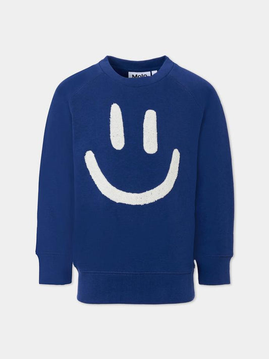 Felpa Mike blu per bambini con smile,Molo,6W25J201 5527