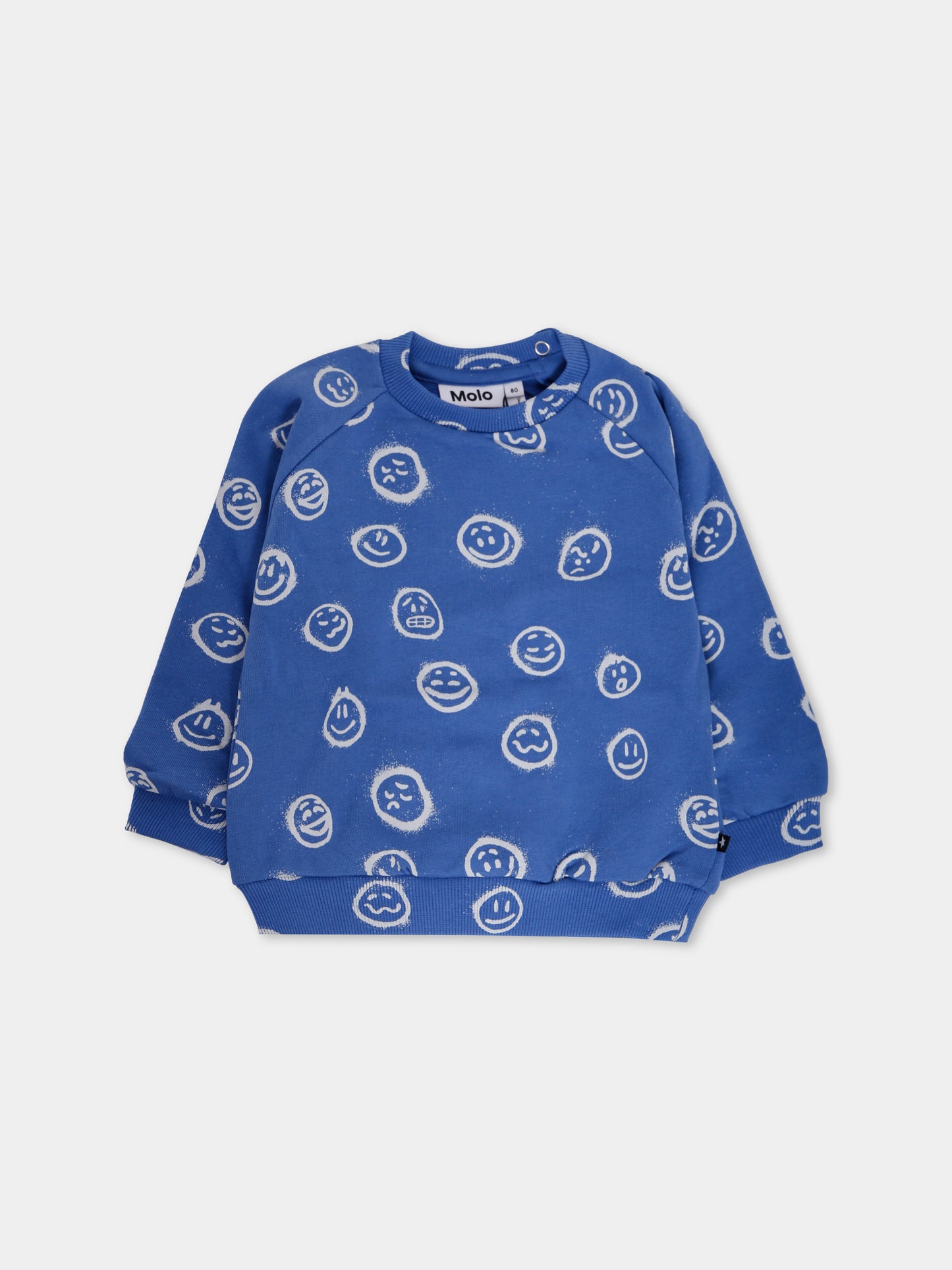 Felpa Disc blu per neonato con smile,Molo,6W25J202 9405