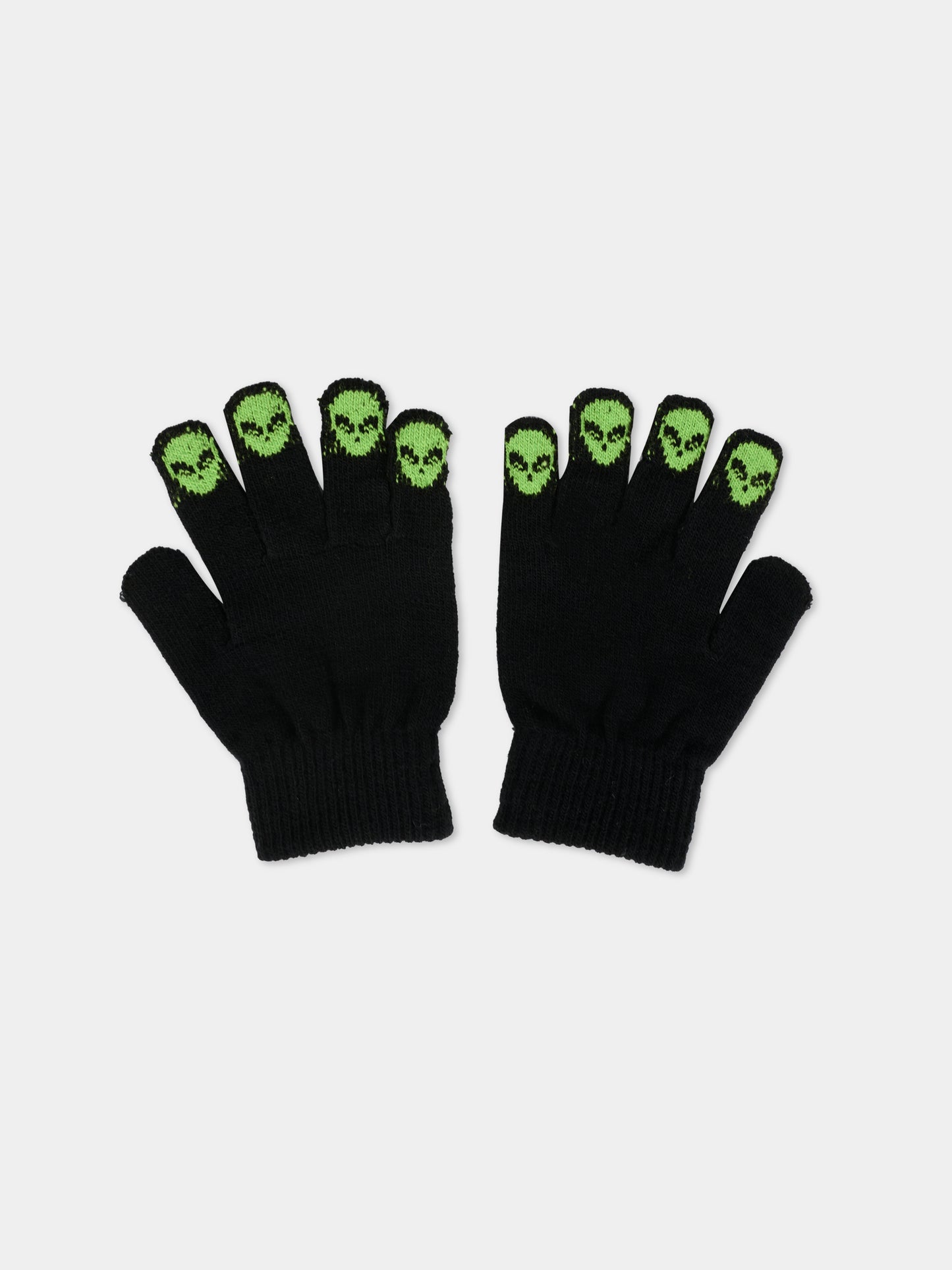 GuantI neri per bambino con alieni,Molo,7W25S203 0099