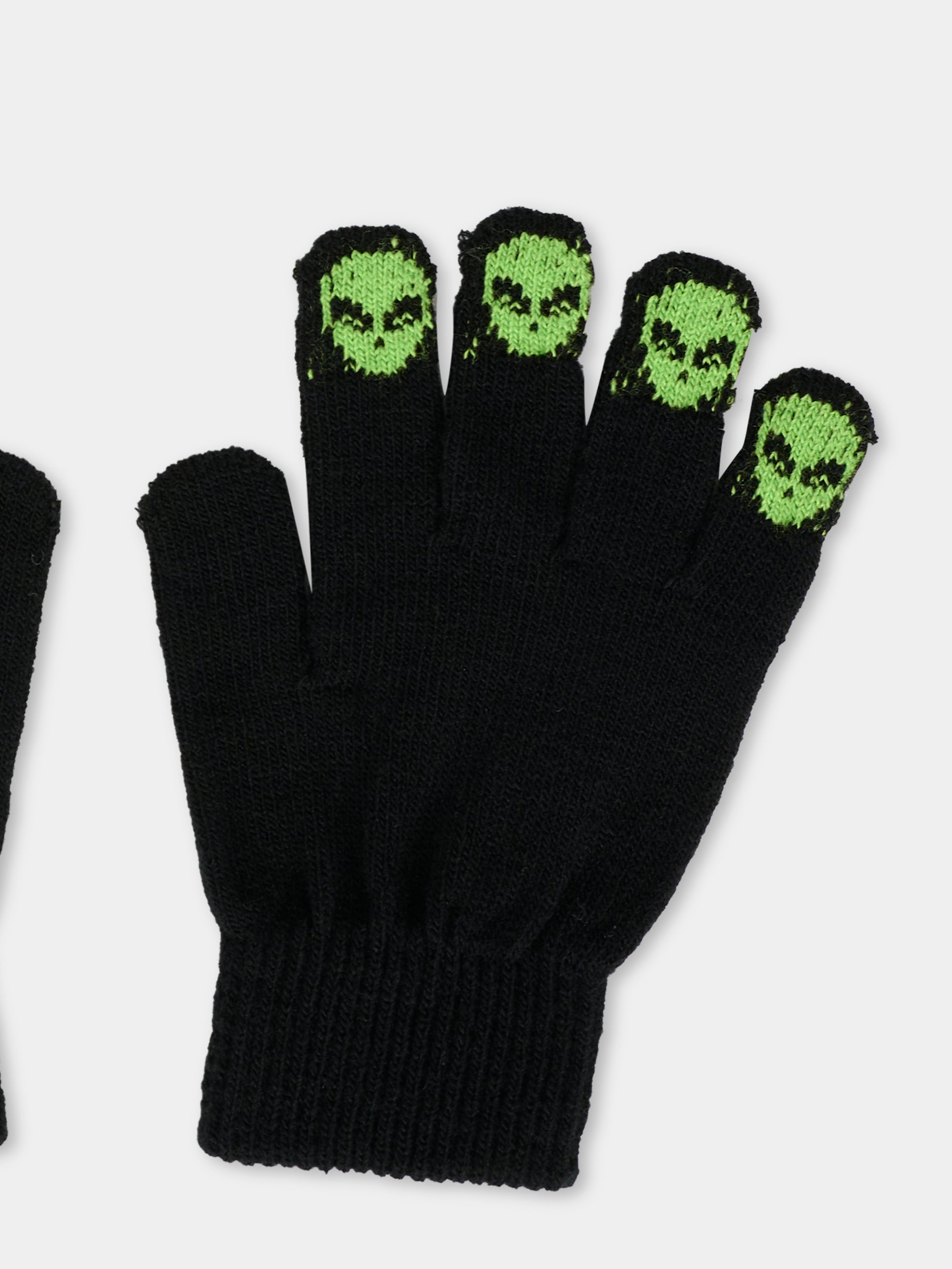 GuantI neri per bambino con alieni,Molo,7W25S203 0099