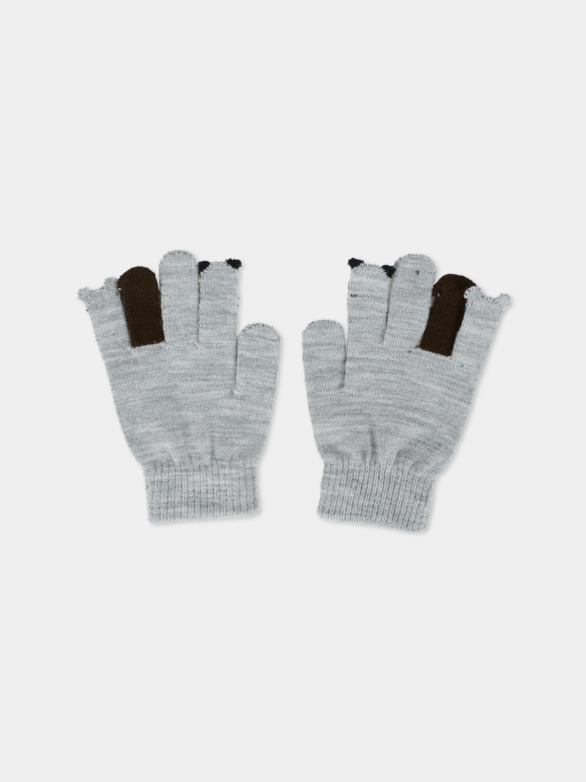 GuantI grigi per bambini con animali,Molo,7W25S203 1046