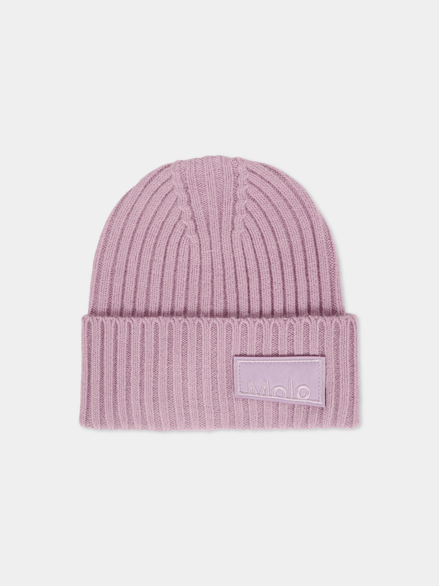 Berretto Karli lilla per bambina con patch logato,Molo,7W25S304 8765