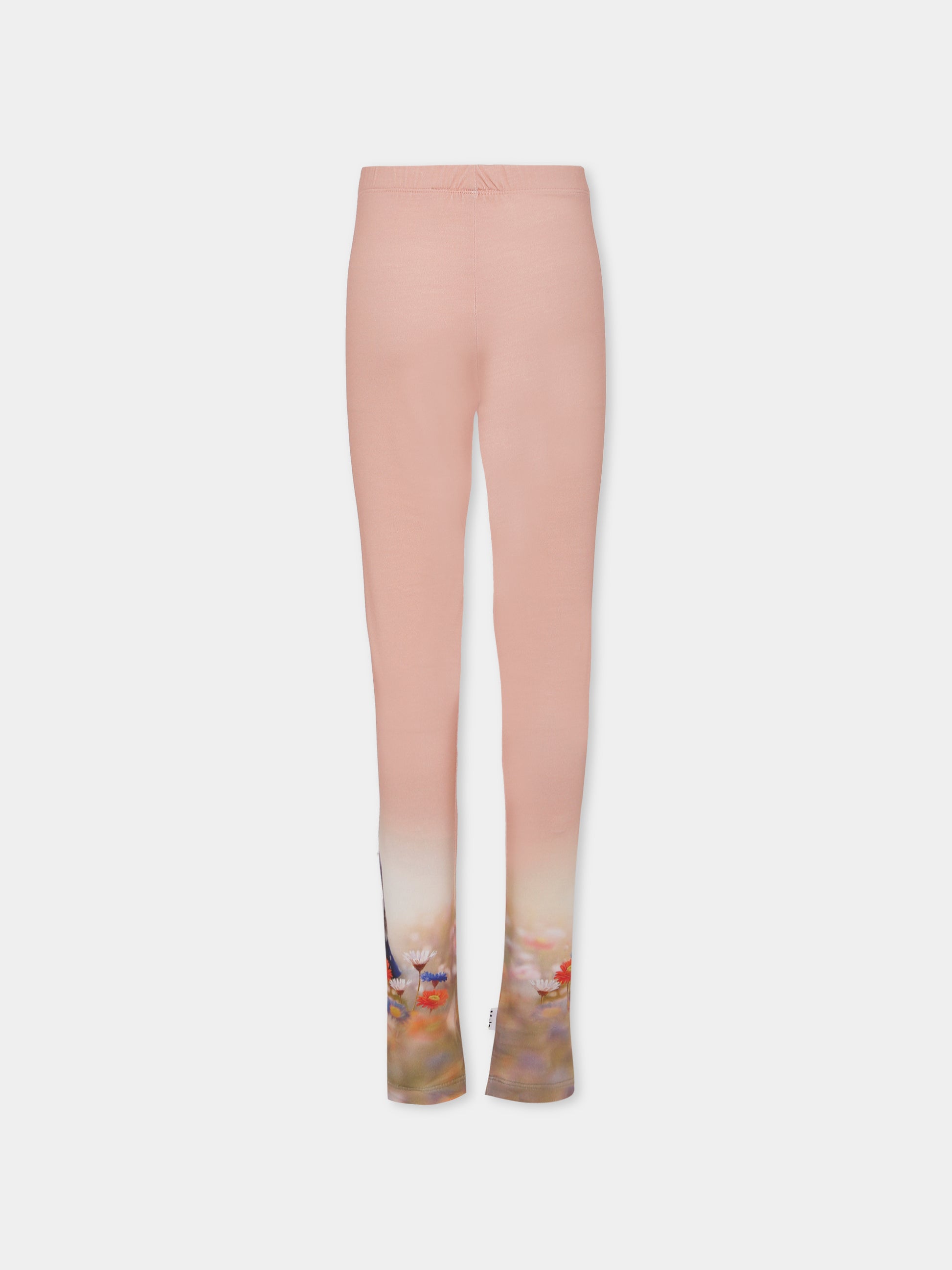 Leggings Niki rosa per bambina con gatto e coniglio,Molo,2W25F202 9663