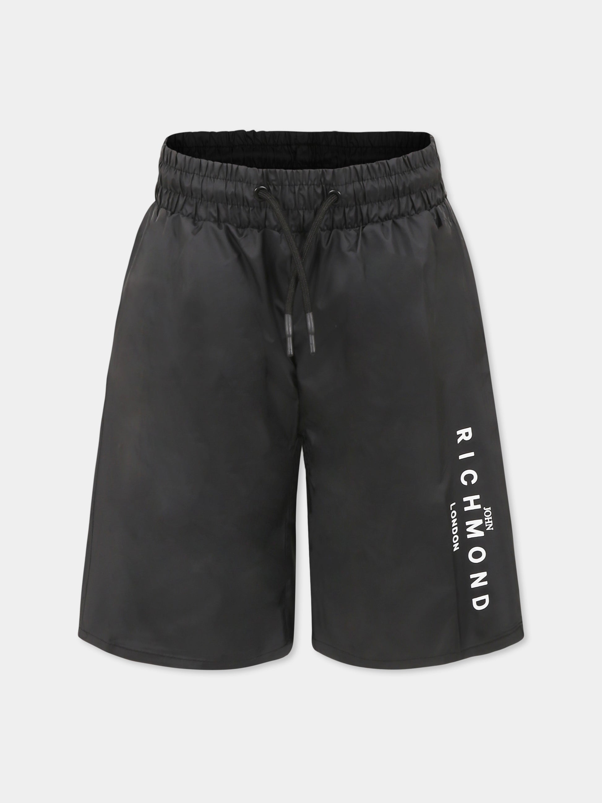 Boxer mare nero per bambino con logo,Richmond,RBP25001CO BLACK