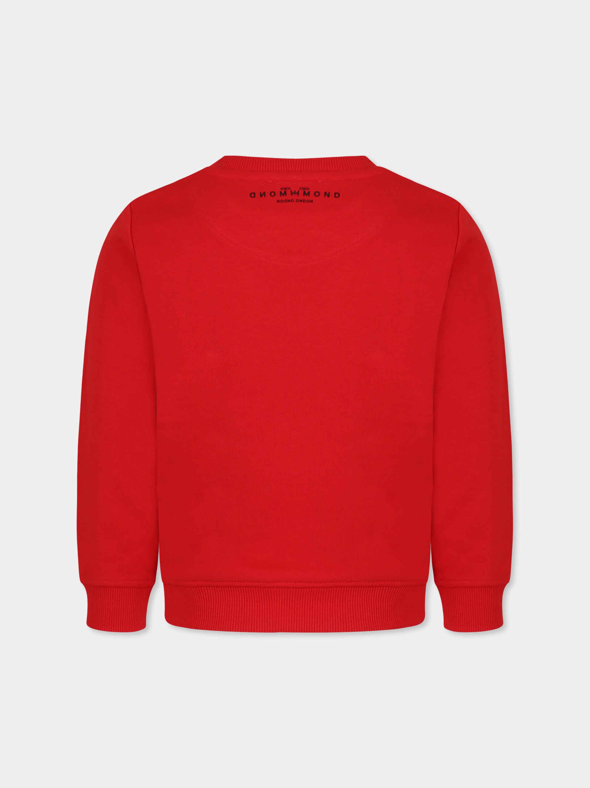 Felpa rossa per bambini con logo,Richmond,RBP25005FE RED