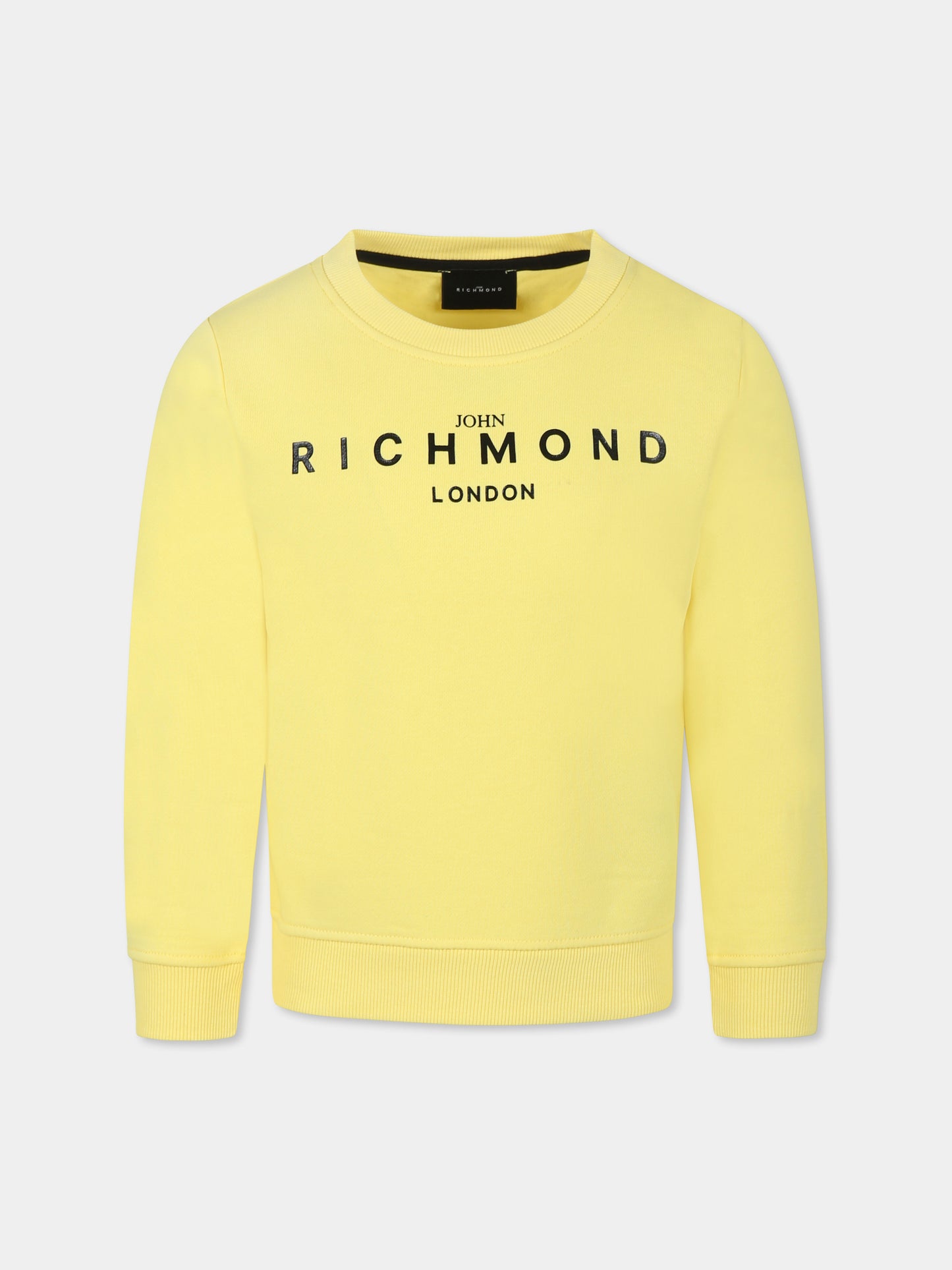 Felpa gialla per bambini con logo,Richmond,RBP25005FE YELLOW