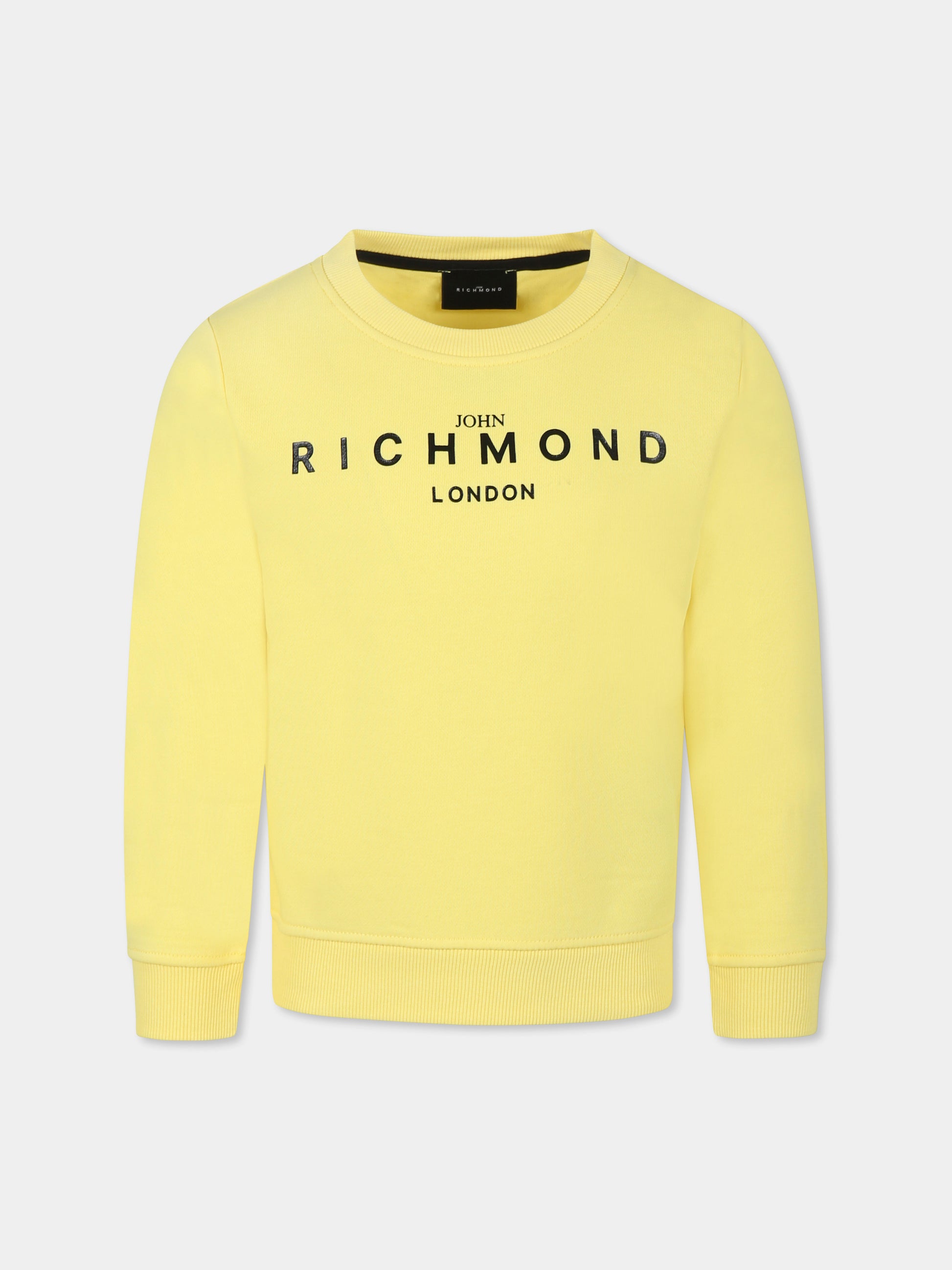 Felpa gialla per bambini con logo,Richmond,RBP25005FE YELLOW