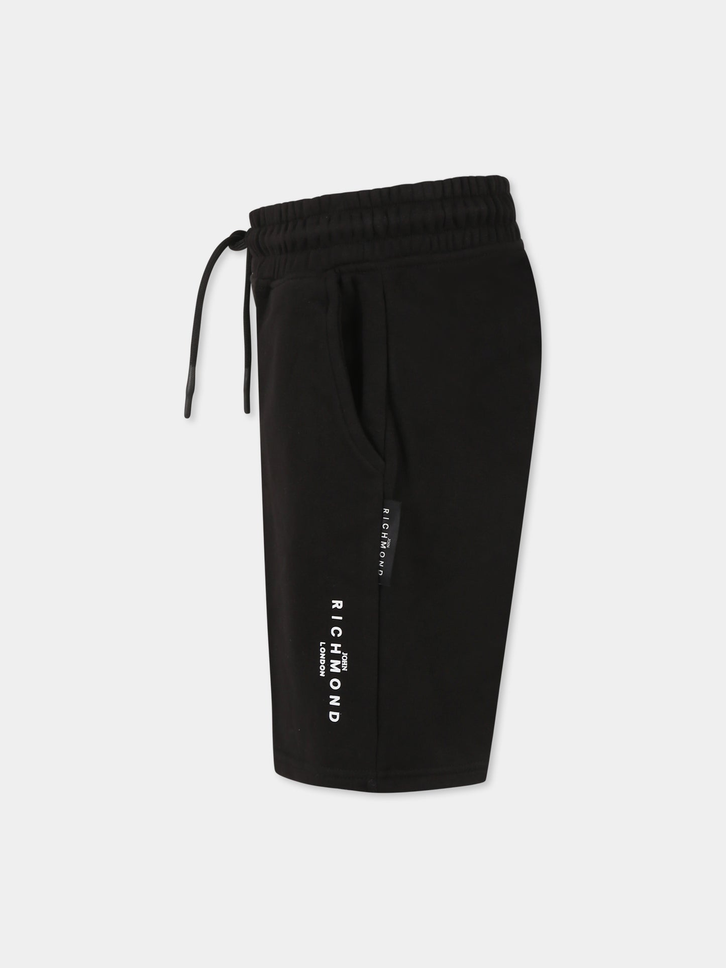 Shorts neri per bambino con logo,Richmond,RBP25009BE BLACK