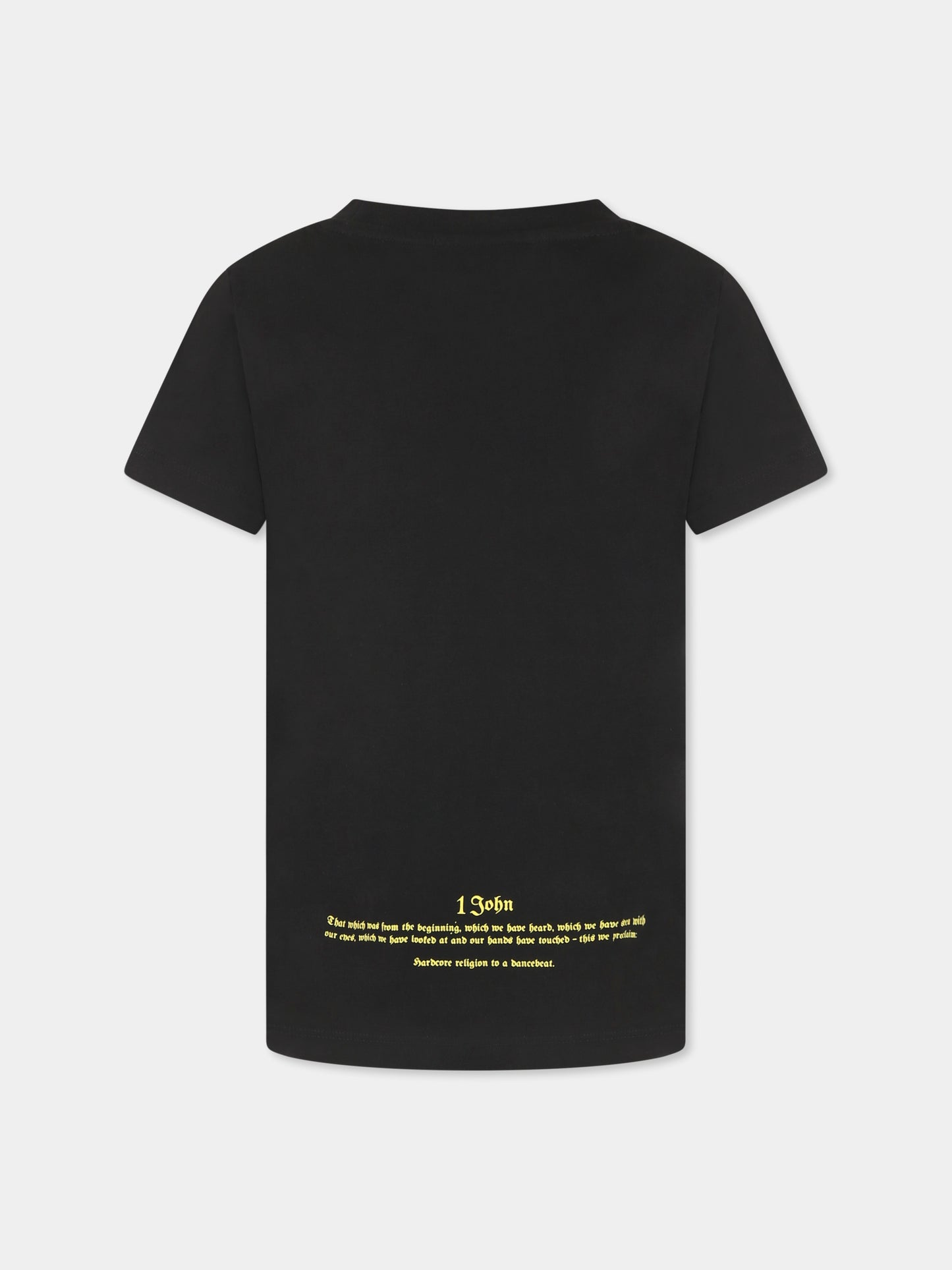 T-shirt nera per bambini con logo,Richmond,RBP25057TS BLACK