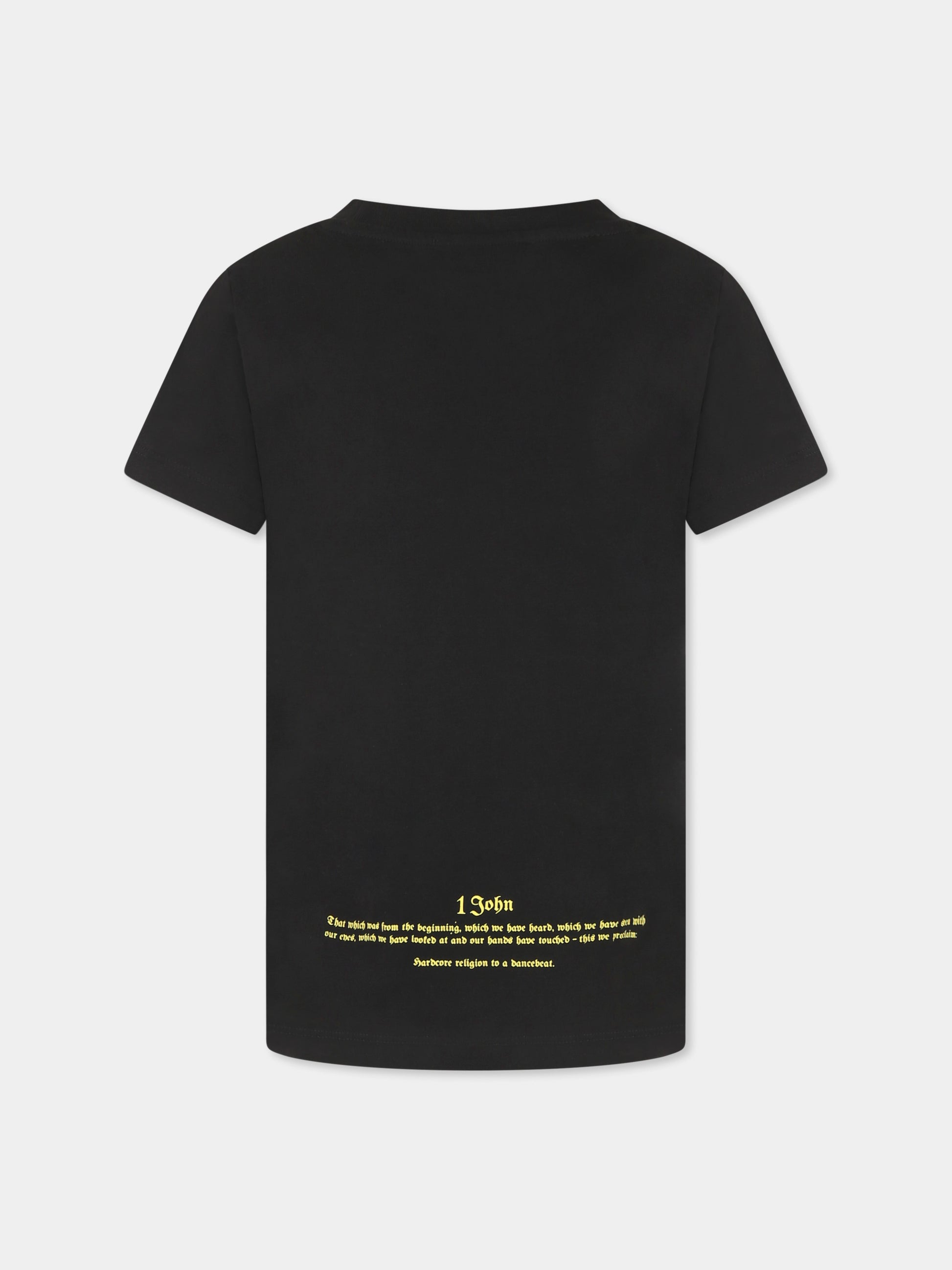 T-shirt nera per bambini con logo,Richmond,RBP25057TS BLACK