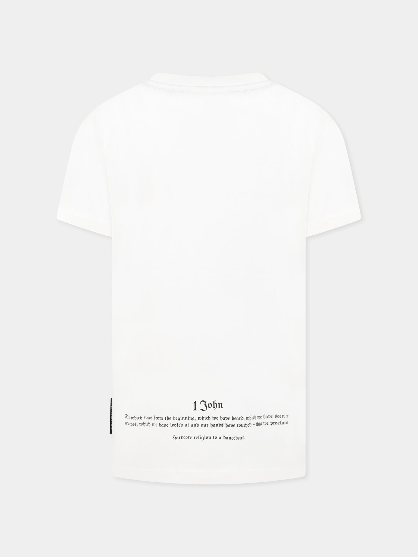 T-shirt bianca per bambini con logo,Richmond,RBP25057TS OFF-WHITE