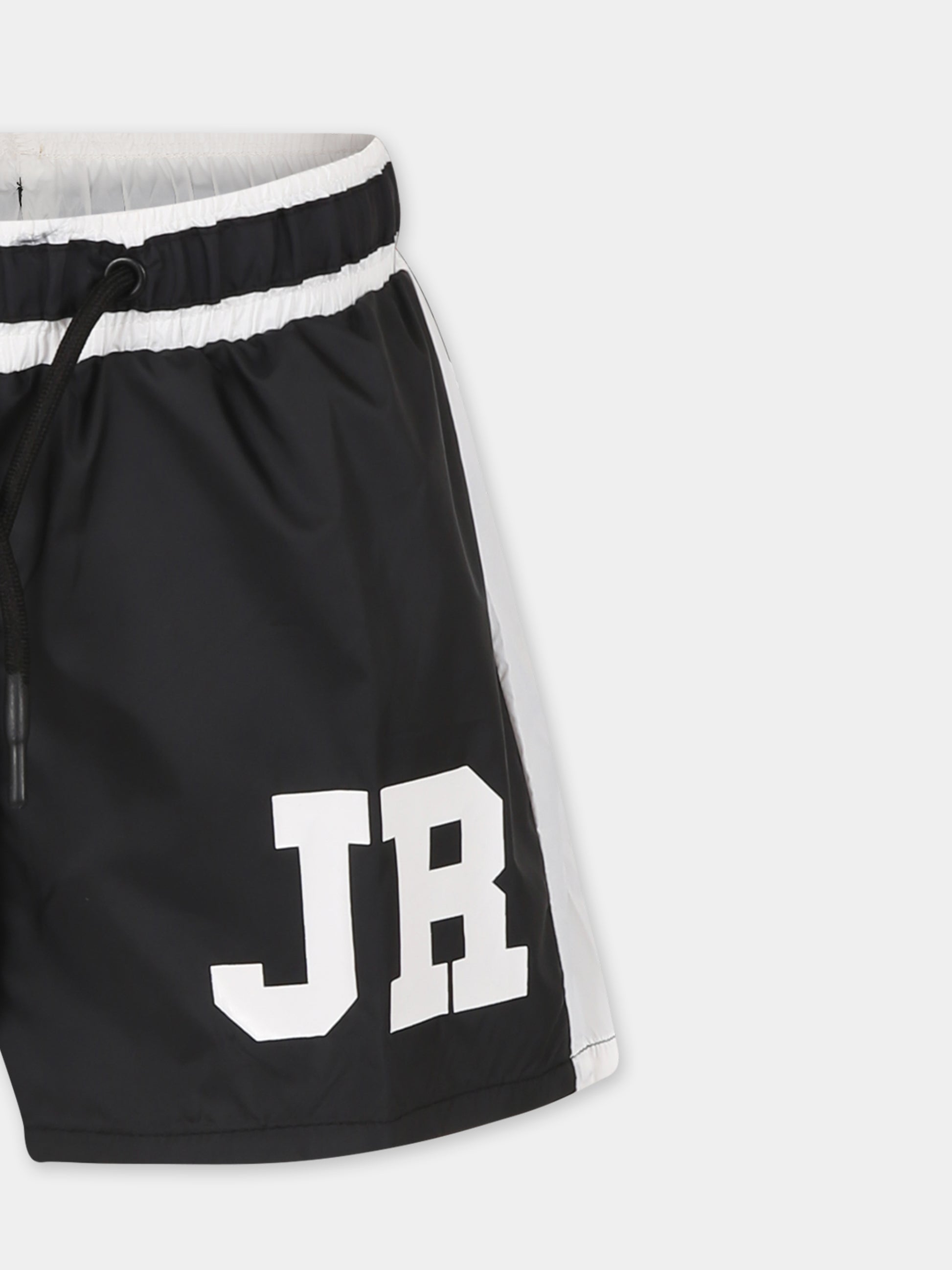 Boxer mare nero per bambino con logo,Richmond,RBP25104CO BLACK