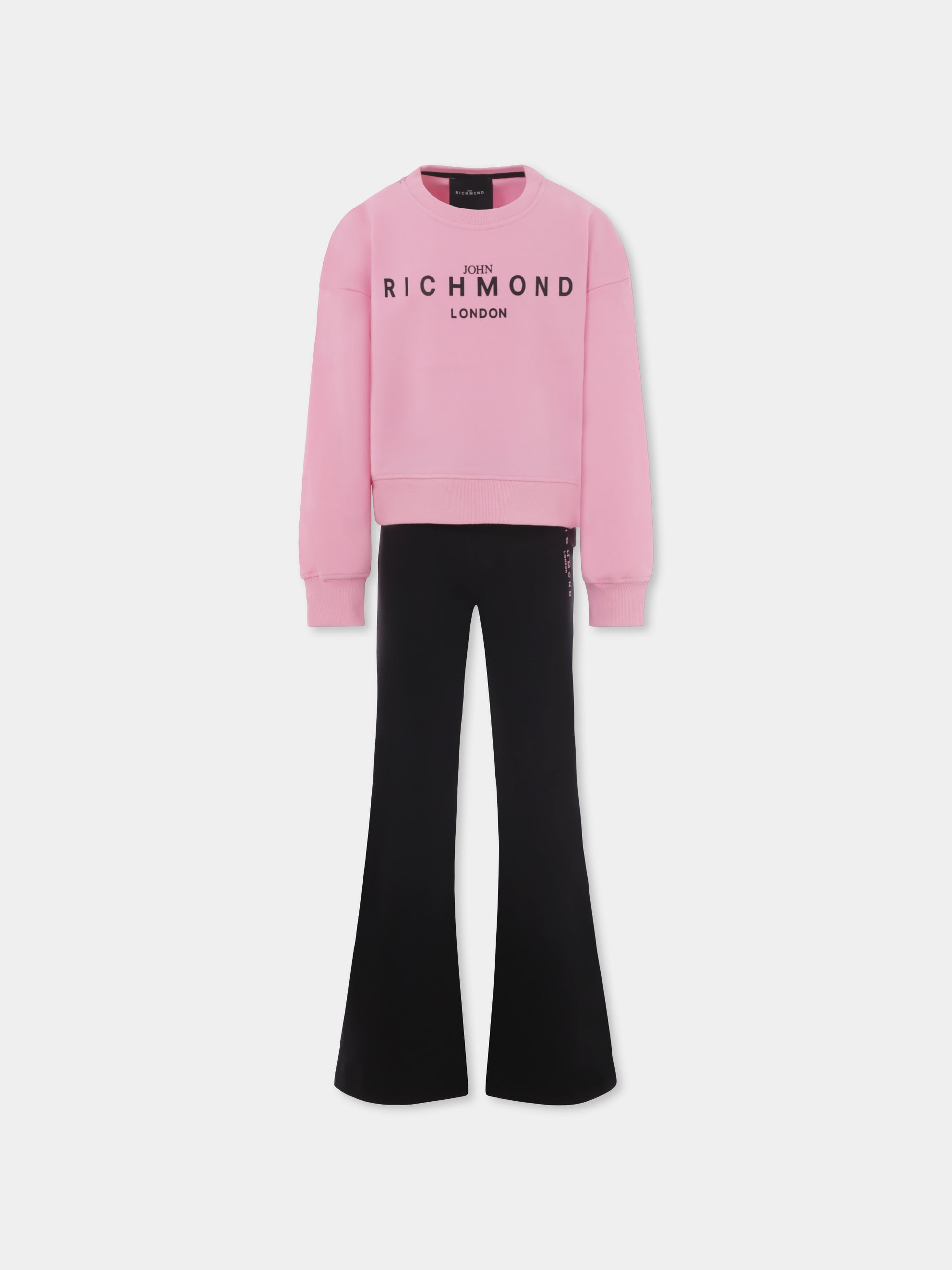 Completo rosa per bambina con logo,Richmond,RGP25004CF PINK