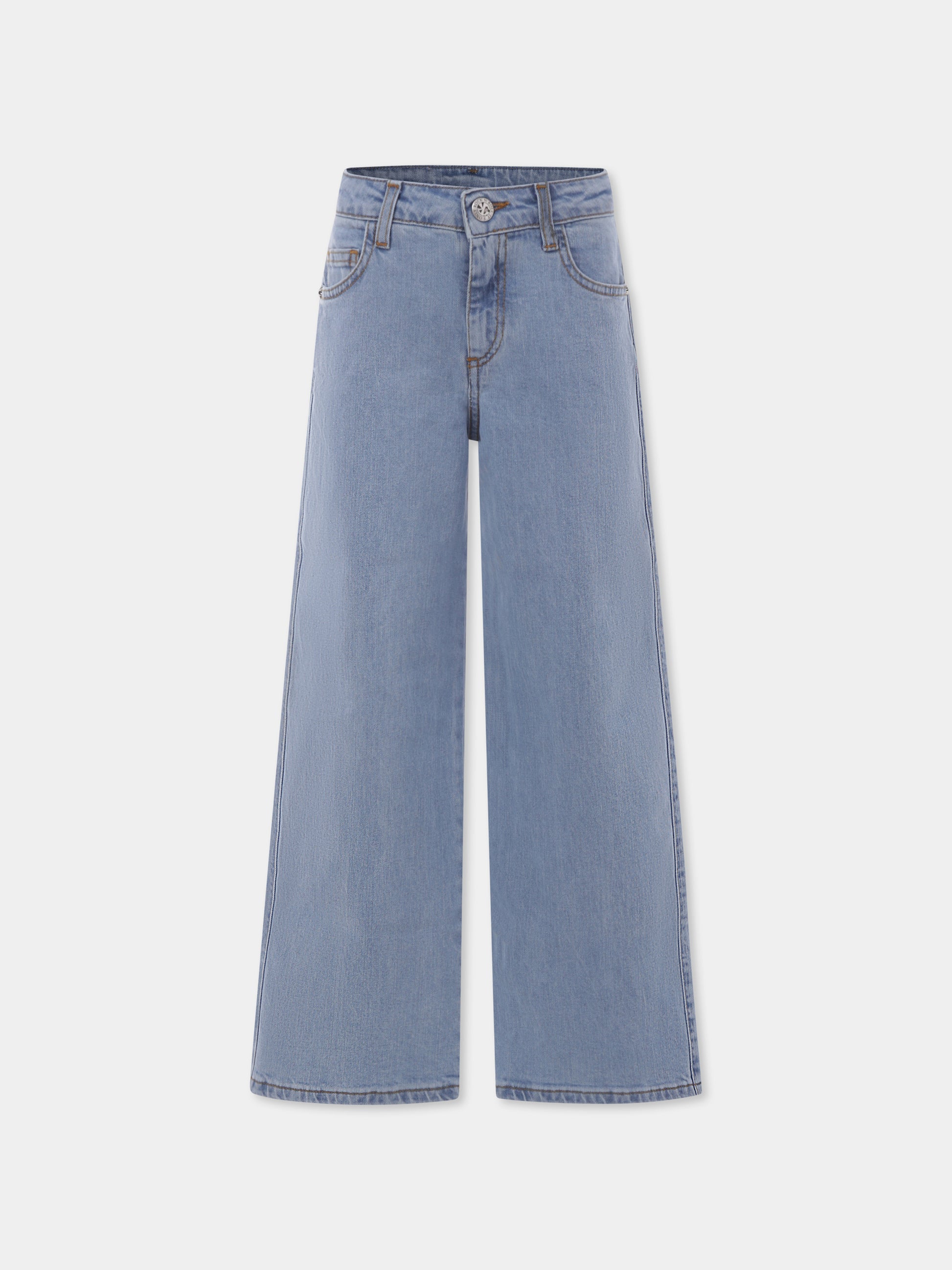 Jeans azzurri per bambina con logo,Richmond,RGP25015JE DENIM BLUE LIGHT