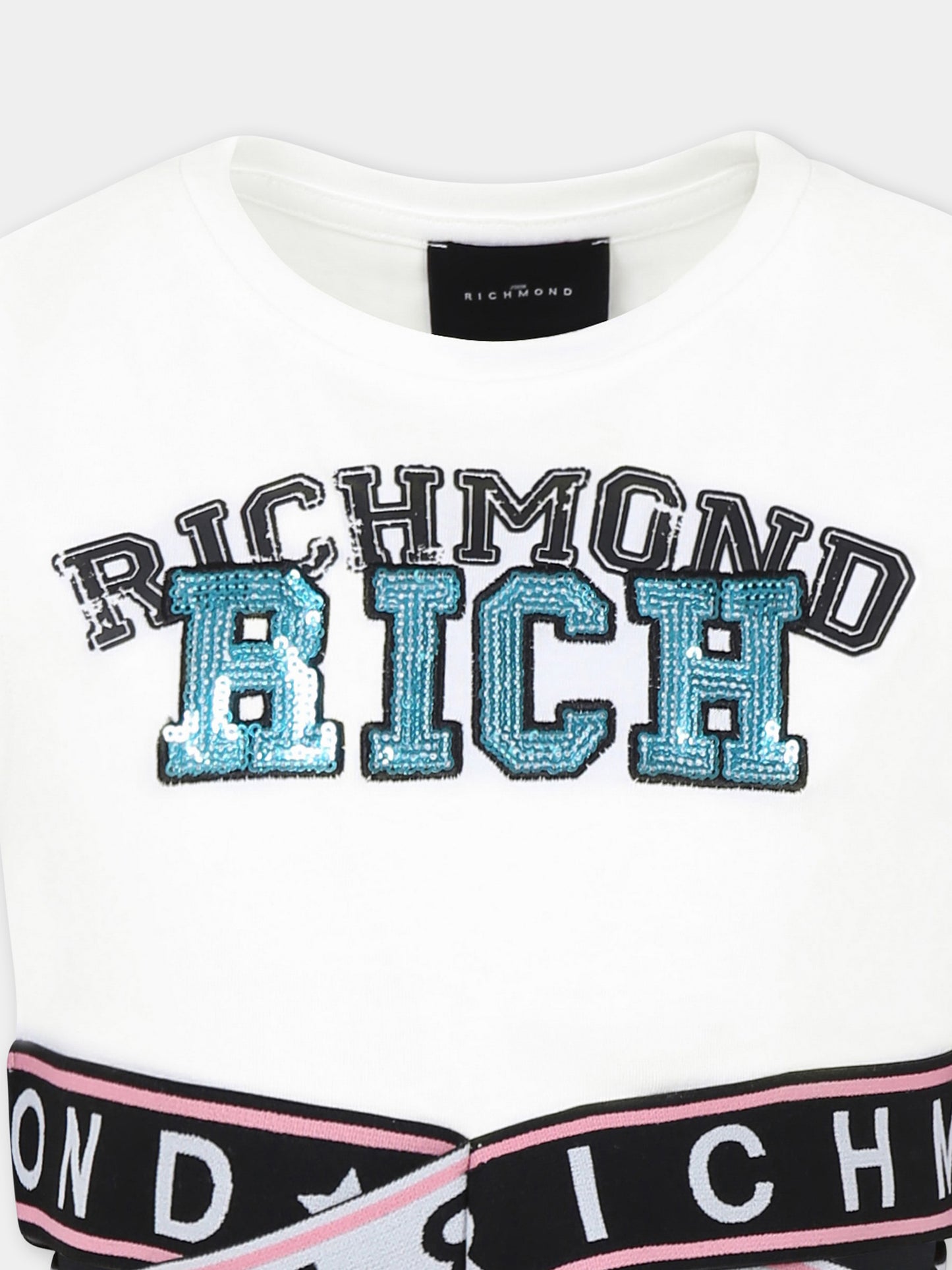 White crop top for girl with logo