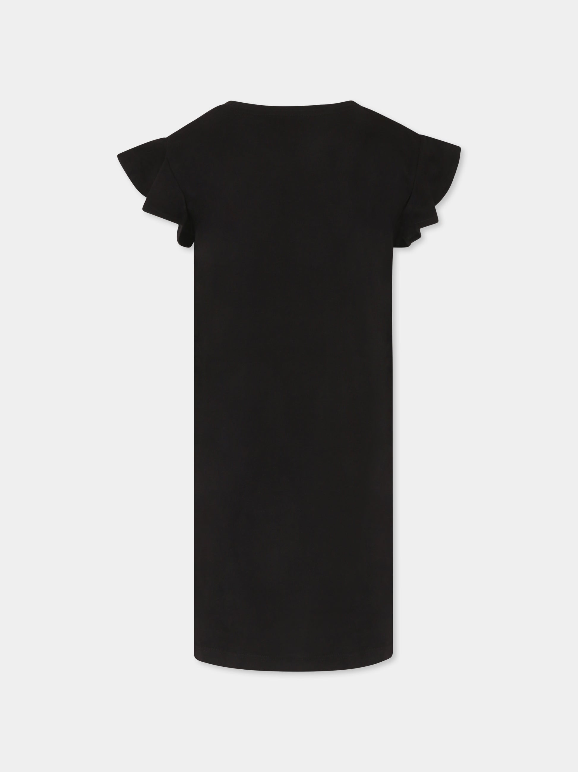 Vestito nero per bambina con logo,Richmond,RGP25159VE BLACK