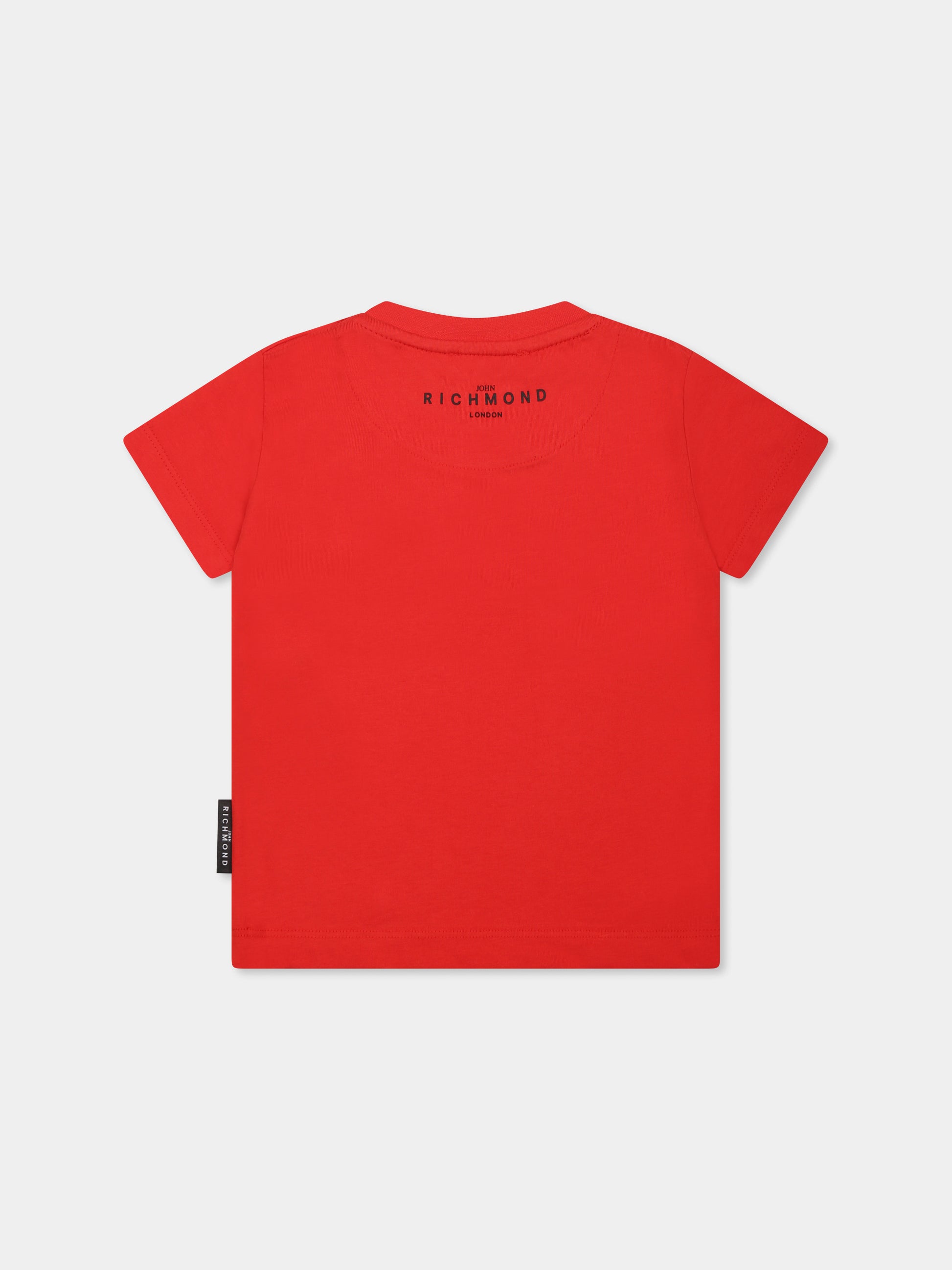 T-shirt rossa per neonato con logo,Richmond,RIP25014TS RED