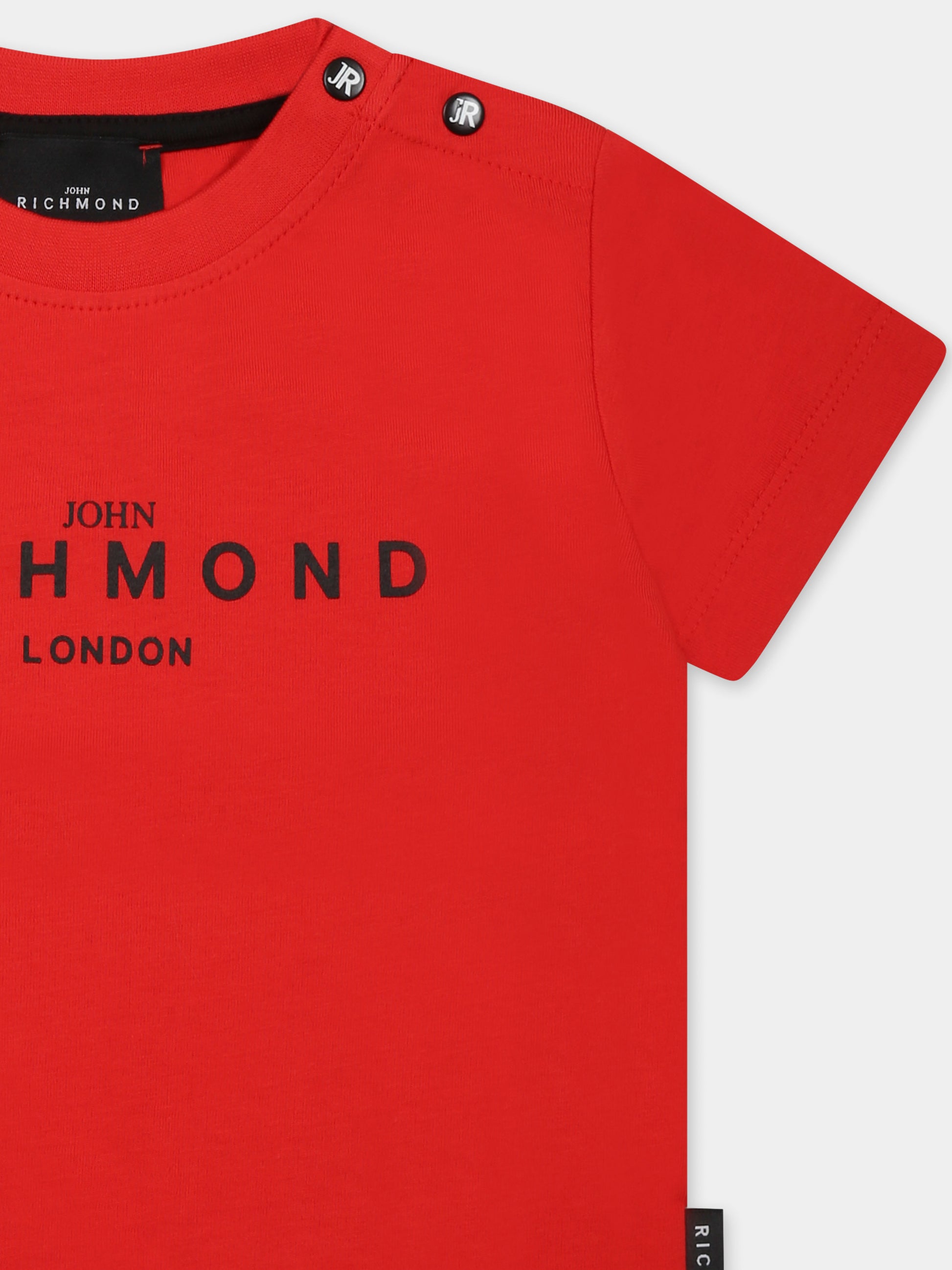 T-shirt rossa per neonato con logo,Richmond,RIP25014TS RED