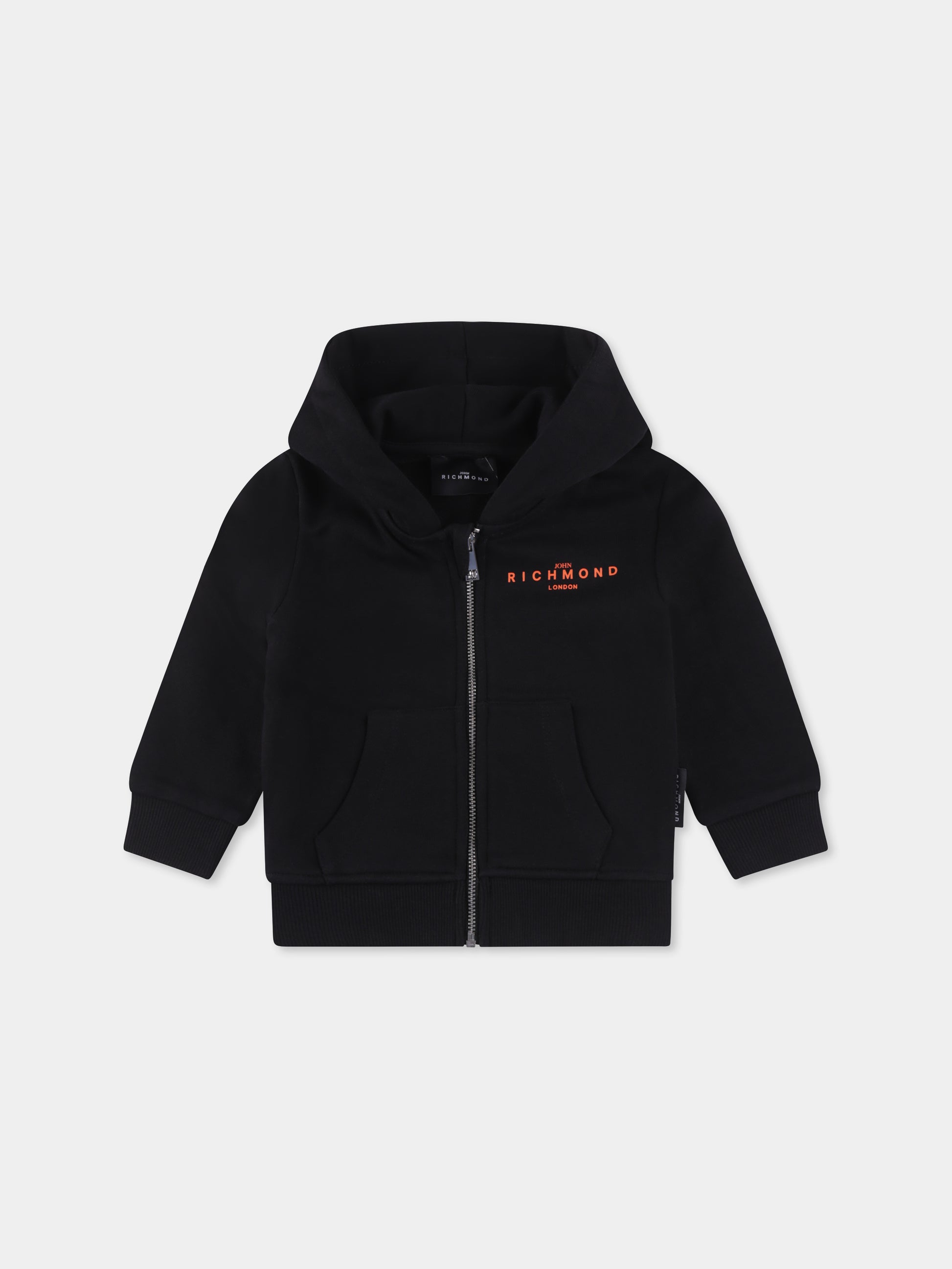Felpa nera per neonato con logo,Richmond,RIP25015FE BLACK