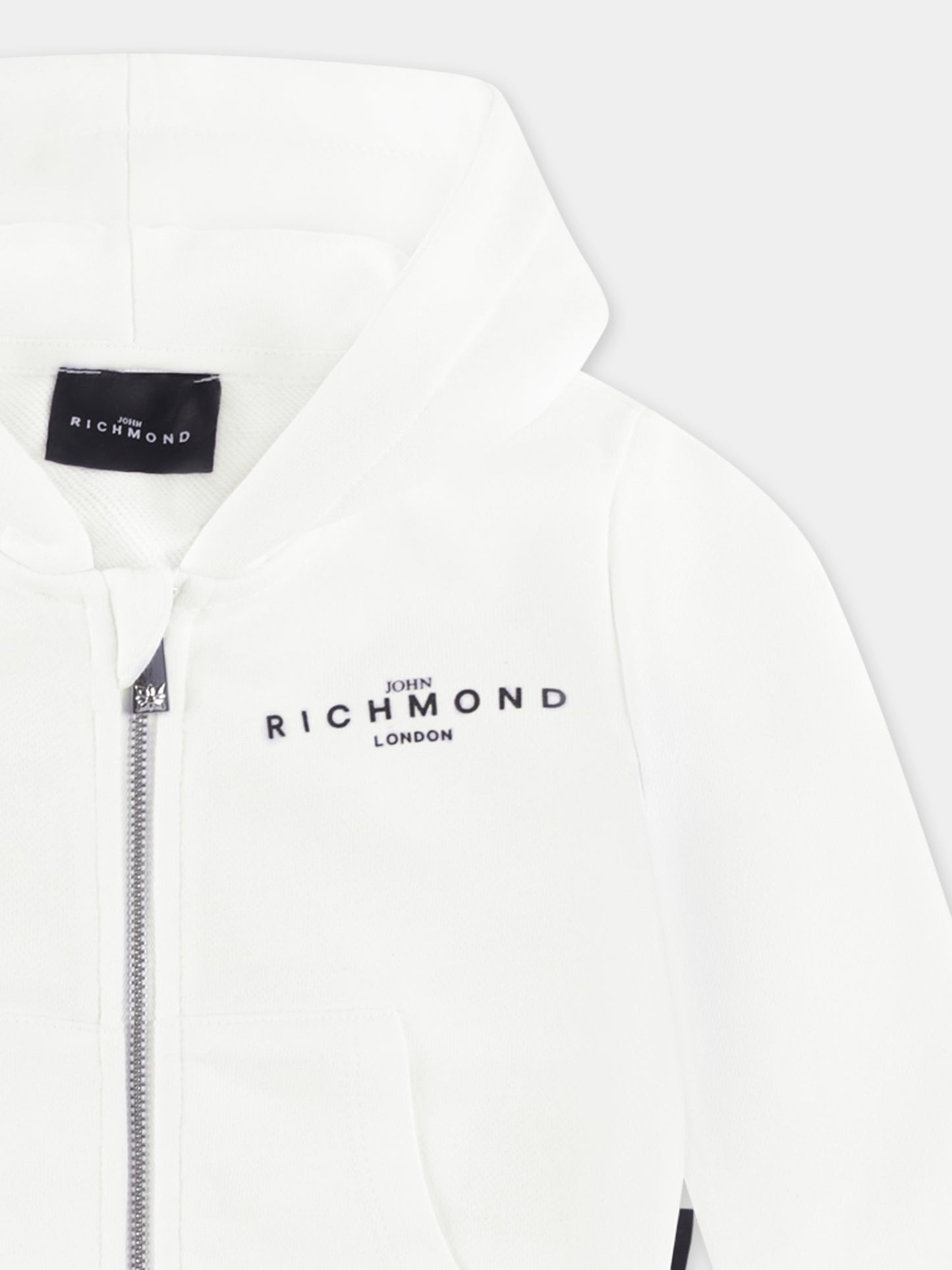 Felpa bianca per neonato con logo,Richmond,RIP25015FE WHITE