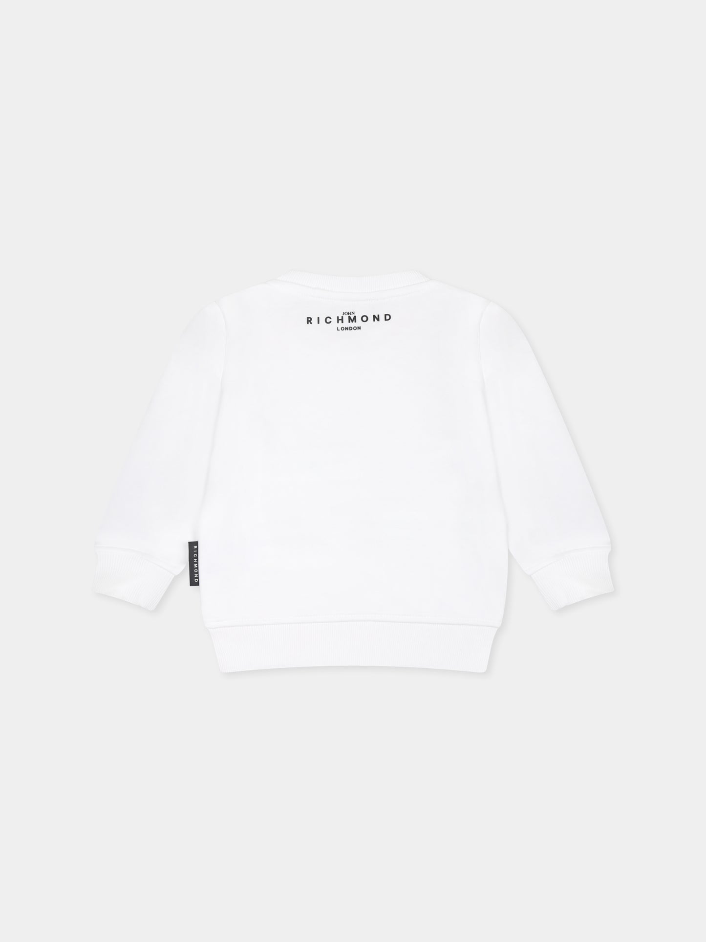 Felpa bianca per neonato con logo,Richmond,RIP25016FE WHITE