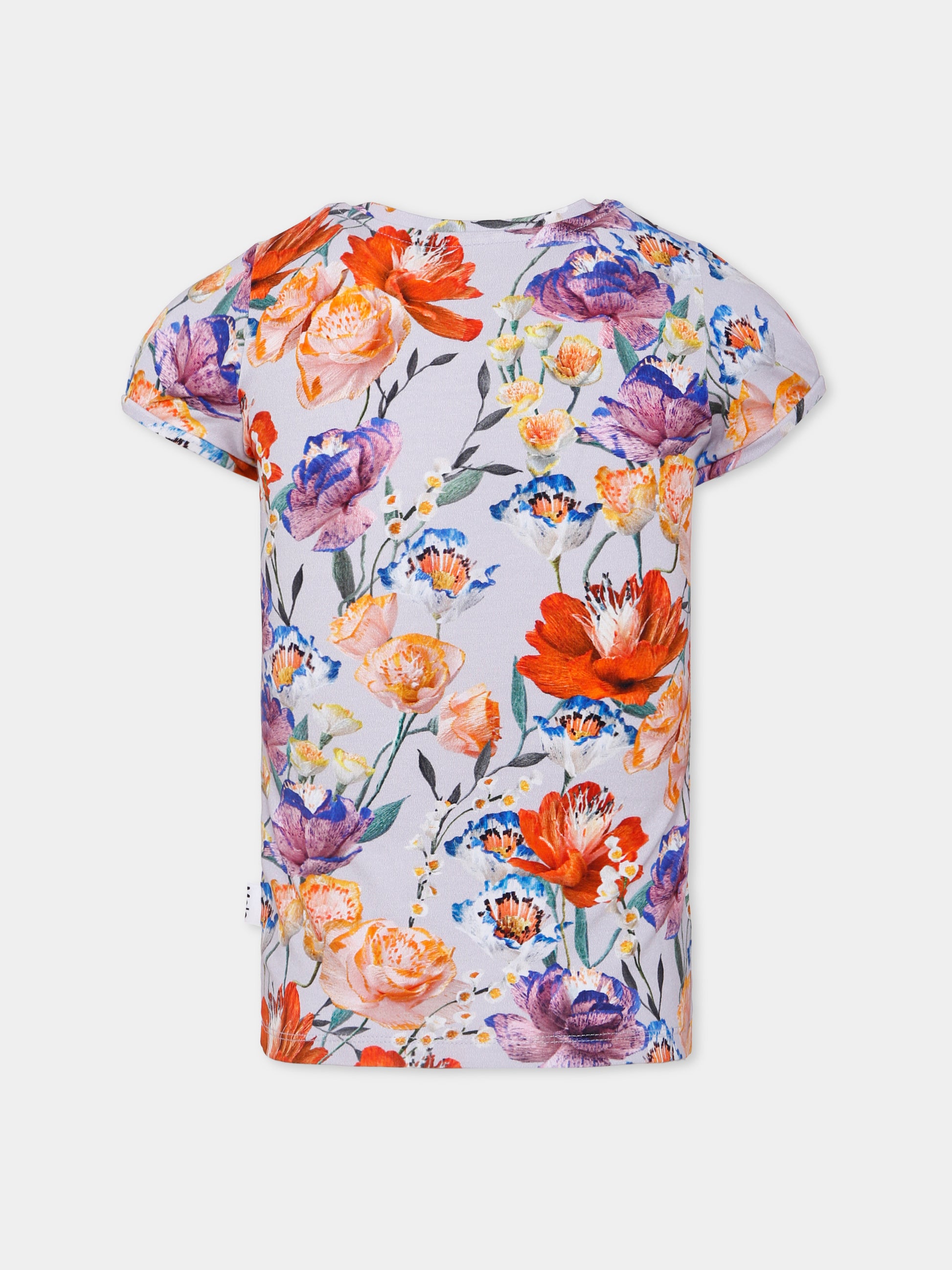 T-shirt Rimona multicolor per bambina con stampa floreale,Molo,2W25A210 9378