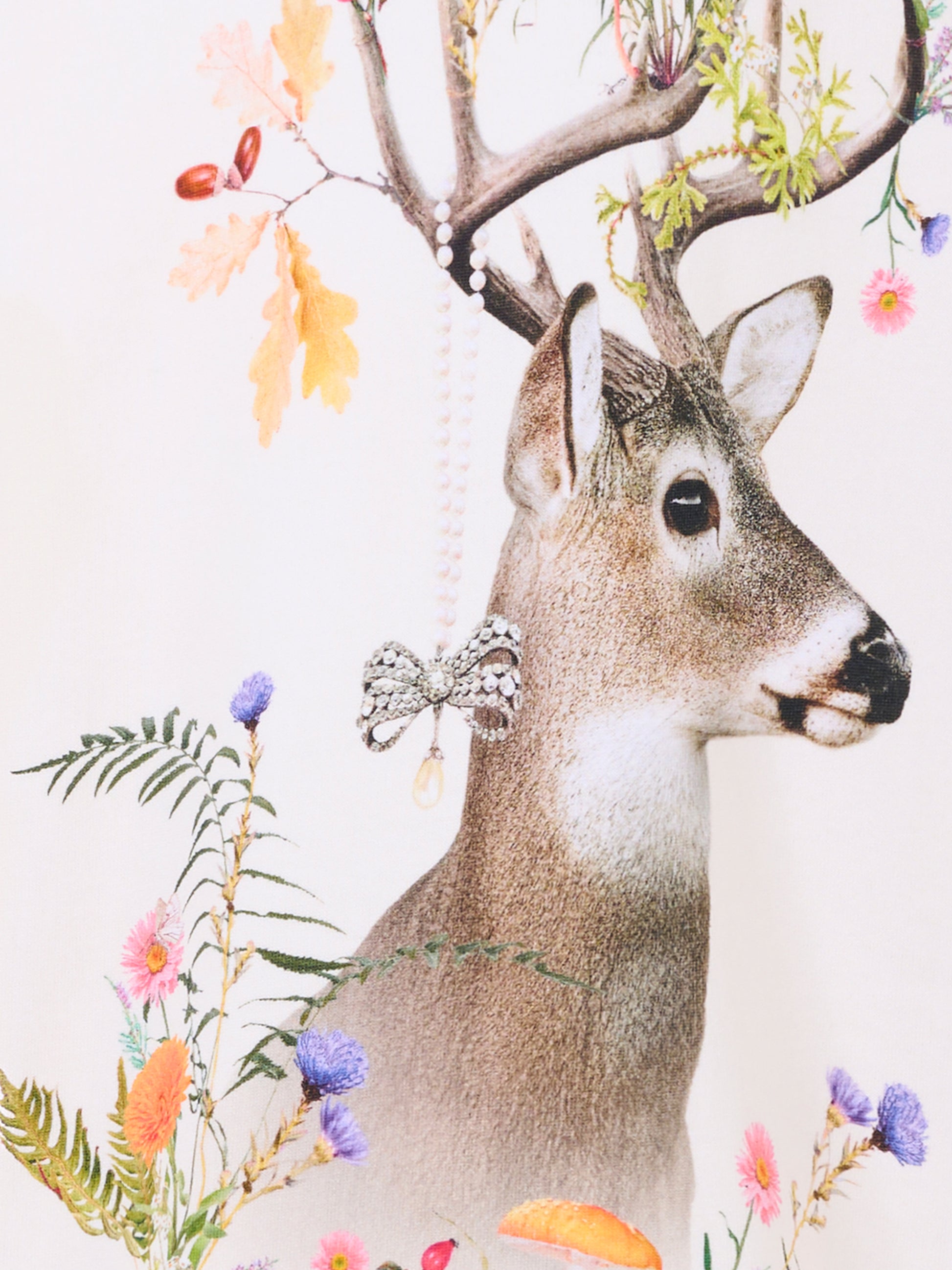 Vestito Cyrella avorio per bambina con stampa cervo,Molo,2W25E233 9695