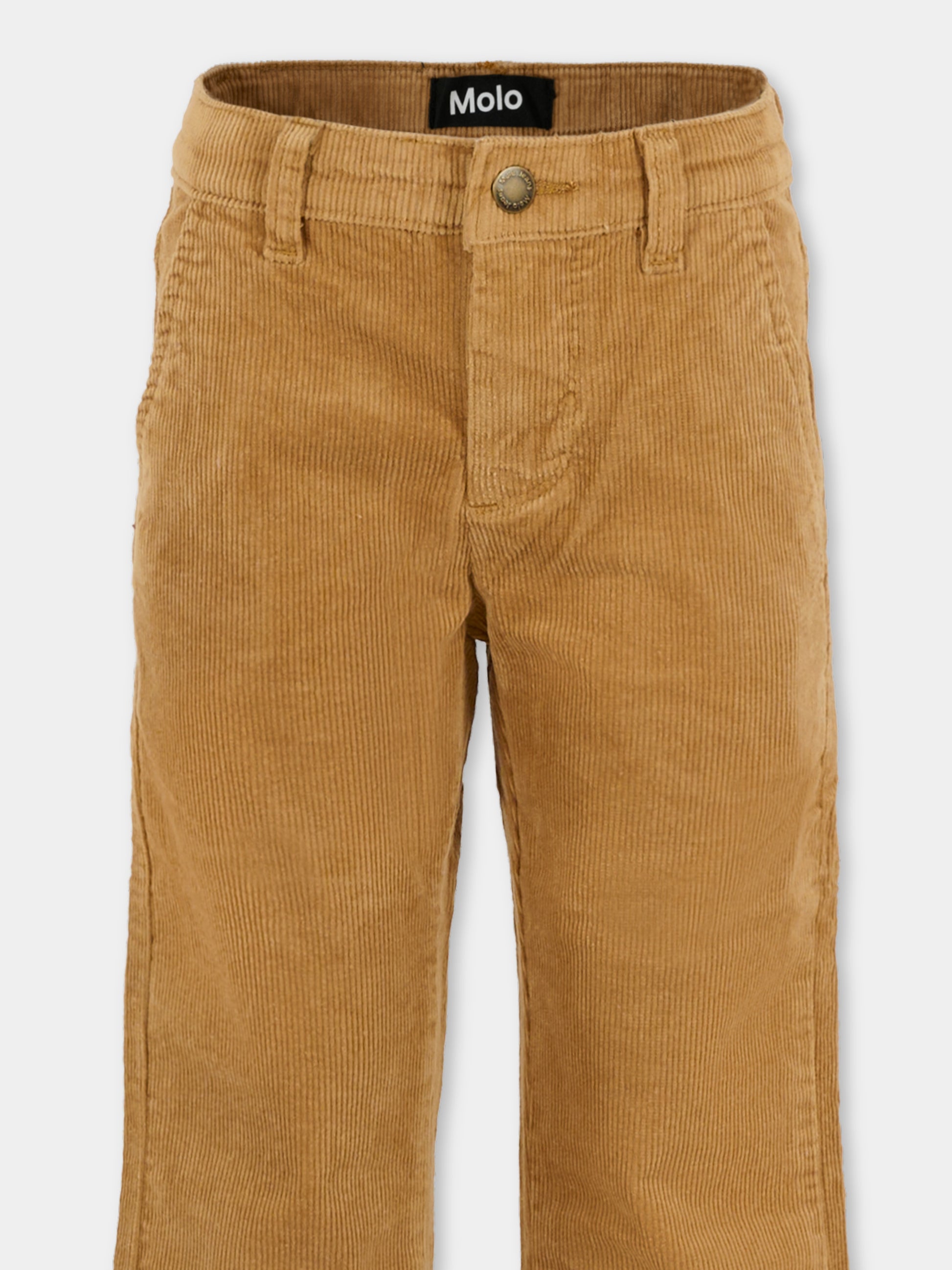 Pantaloni Aida marroni per bambina con logo,Molo,2W25I102 5510