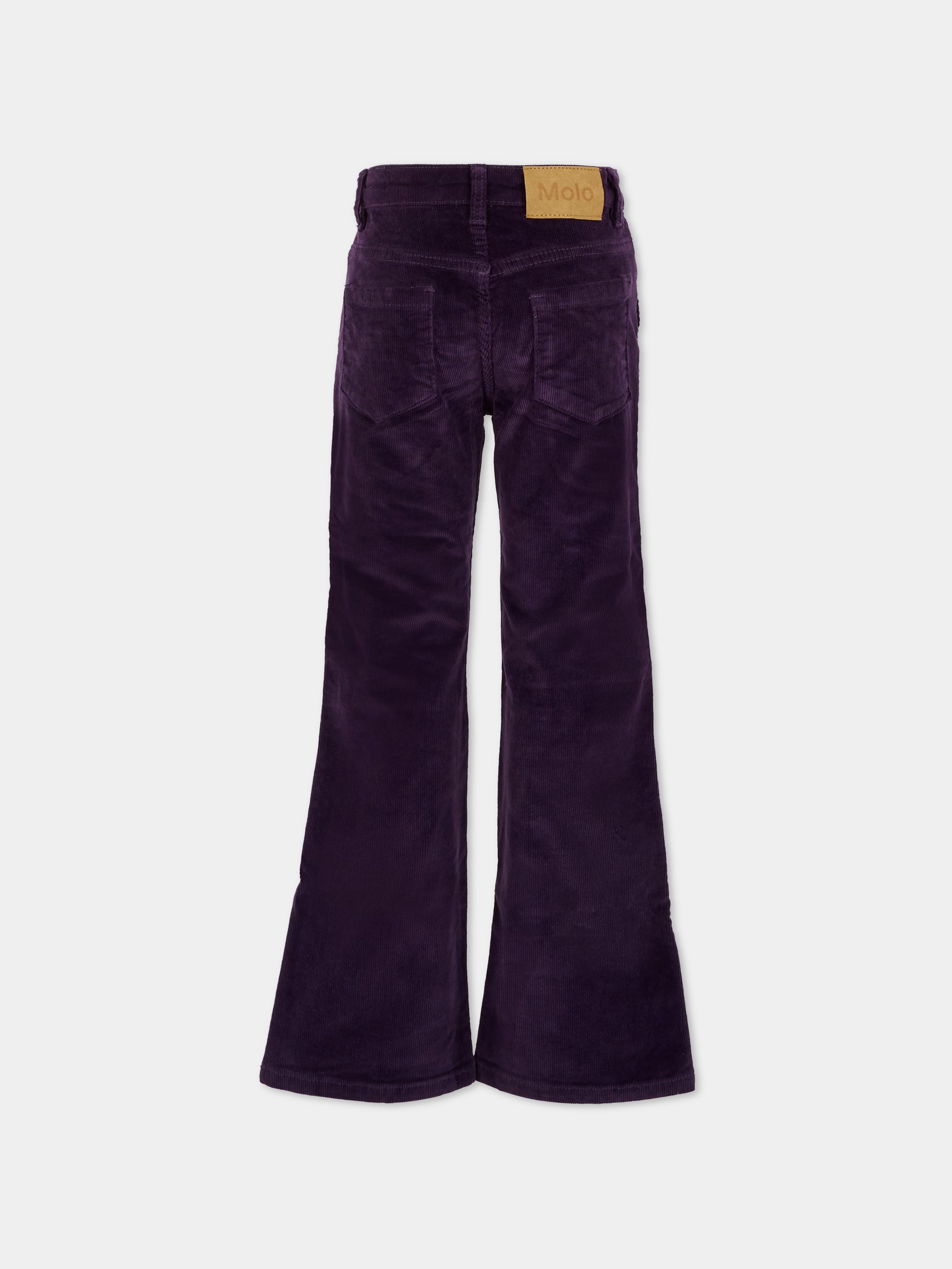 Pantaloni Aida viola per bambina con logo,Molo,2W25I102 5513
