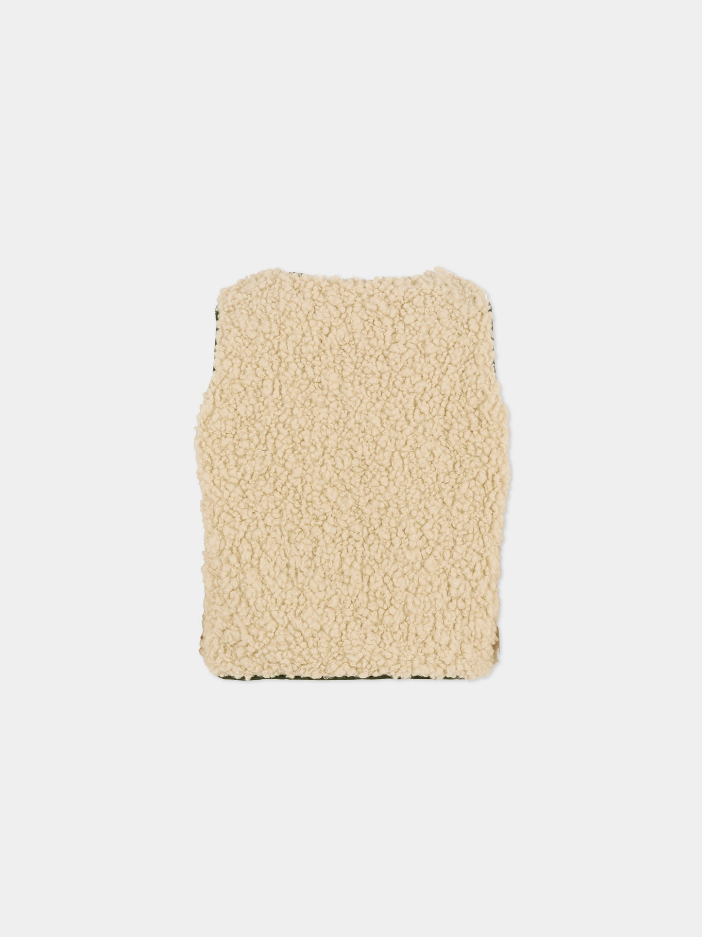 Gilet reversibile Holla verde per bambino con patch,Molo,2W25M203 5534