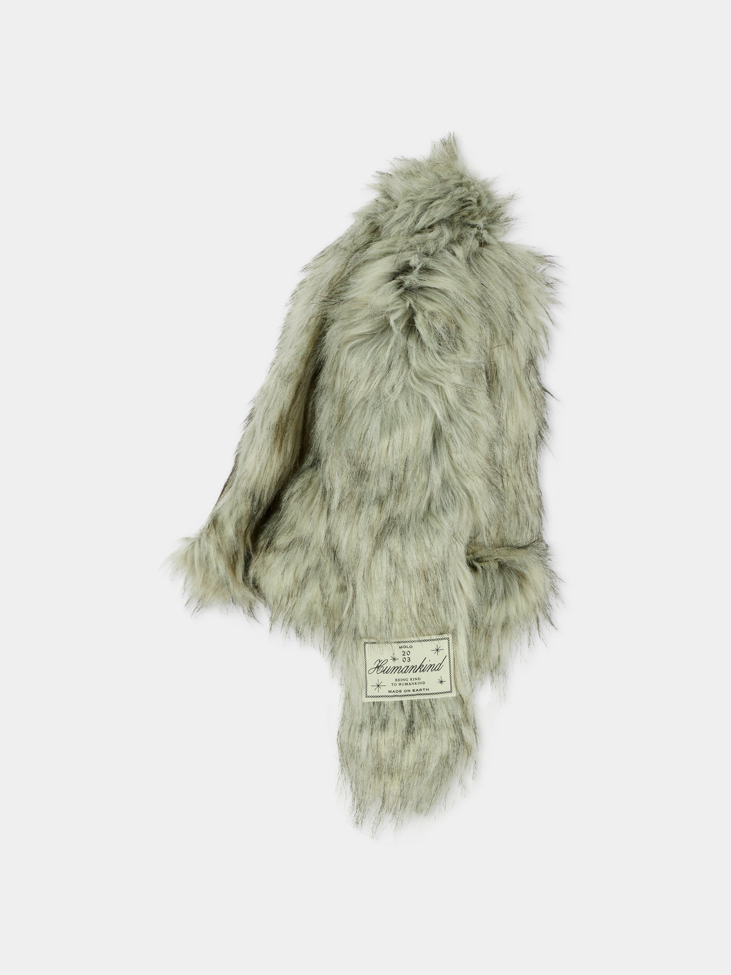 Ecopelliccia Hyacinth grigia per bambina con patch,Molo,5W25M328 297