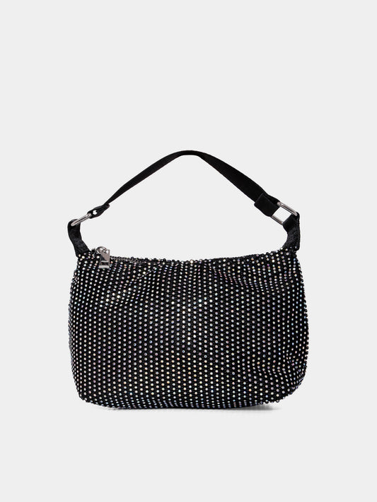 Black bag for girl with rhinestones
