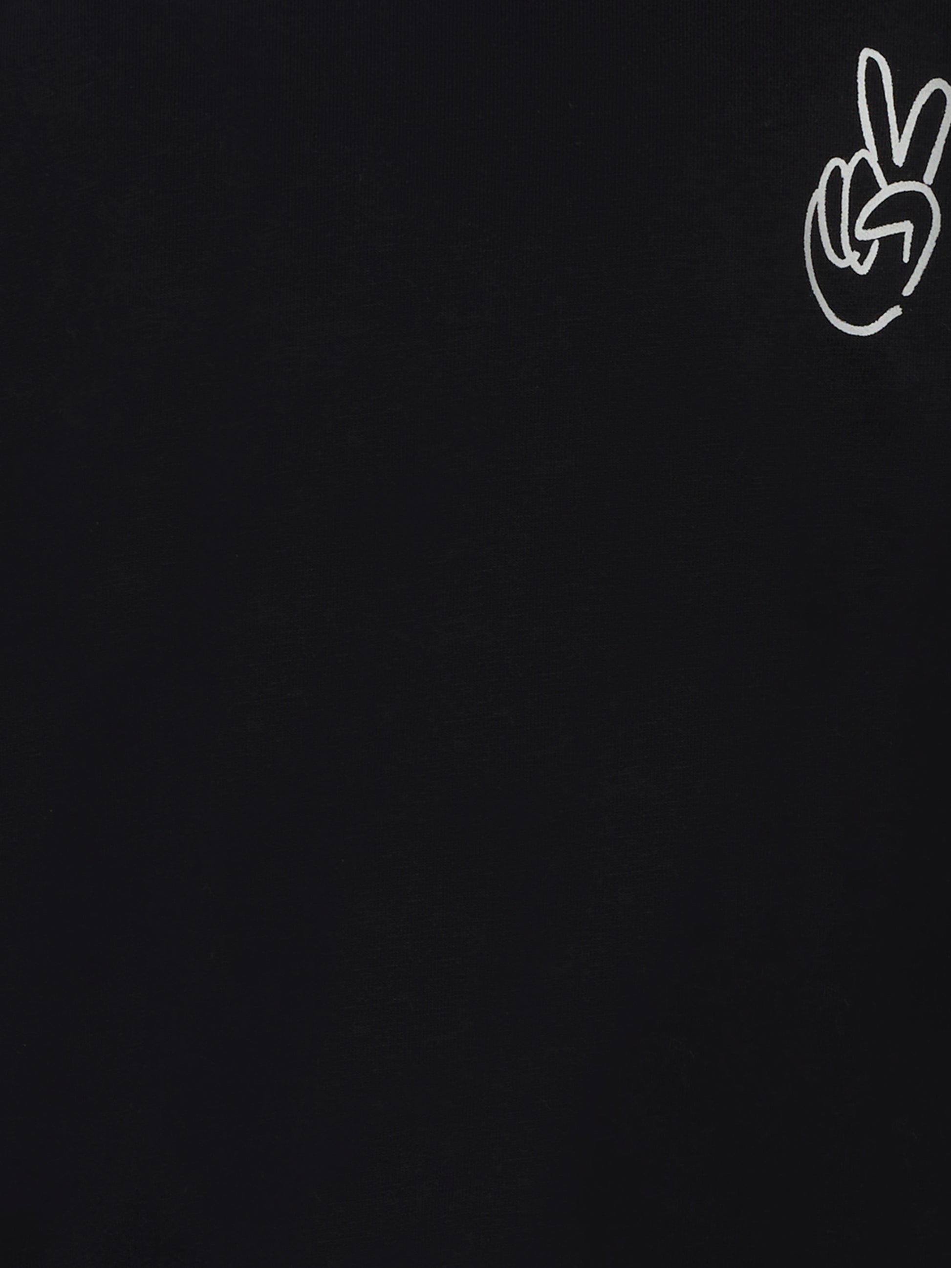 T-shirt Rube nera per bambina con mano,Molo,1W25A406 9678