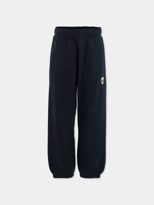 Pantaloni Allen blu per bambino con alieno,Molo,1W25I203 8552