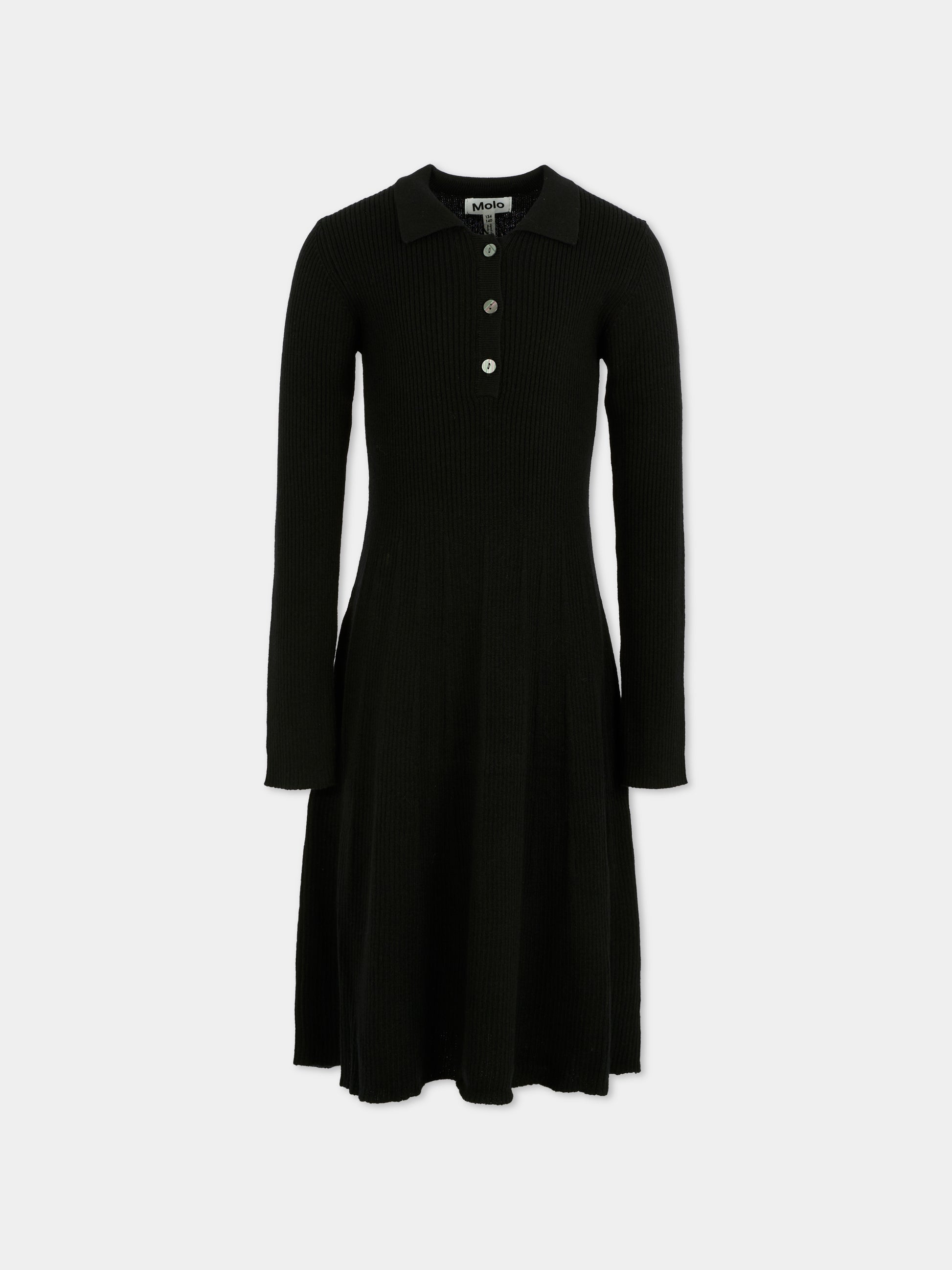 Vestito Cecilia nero per bambina,Molo,2W25E225 0099