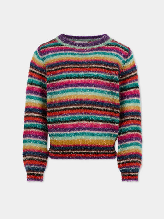 Maglione Germina multicolor per bambina con logo,Molo,2W25K208 9415