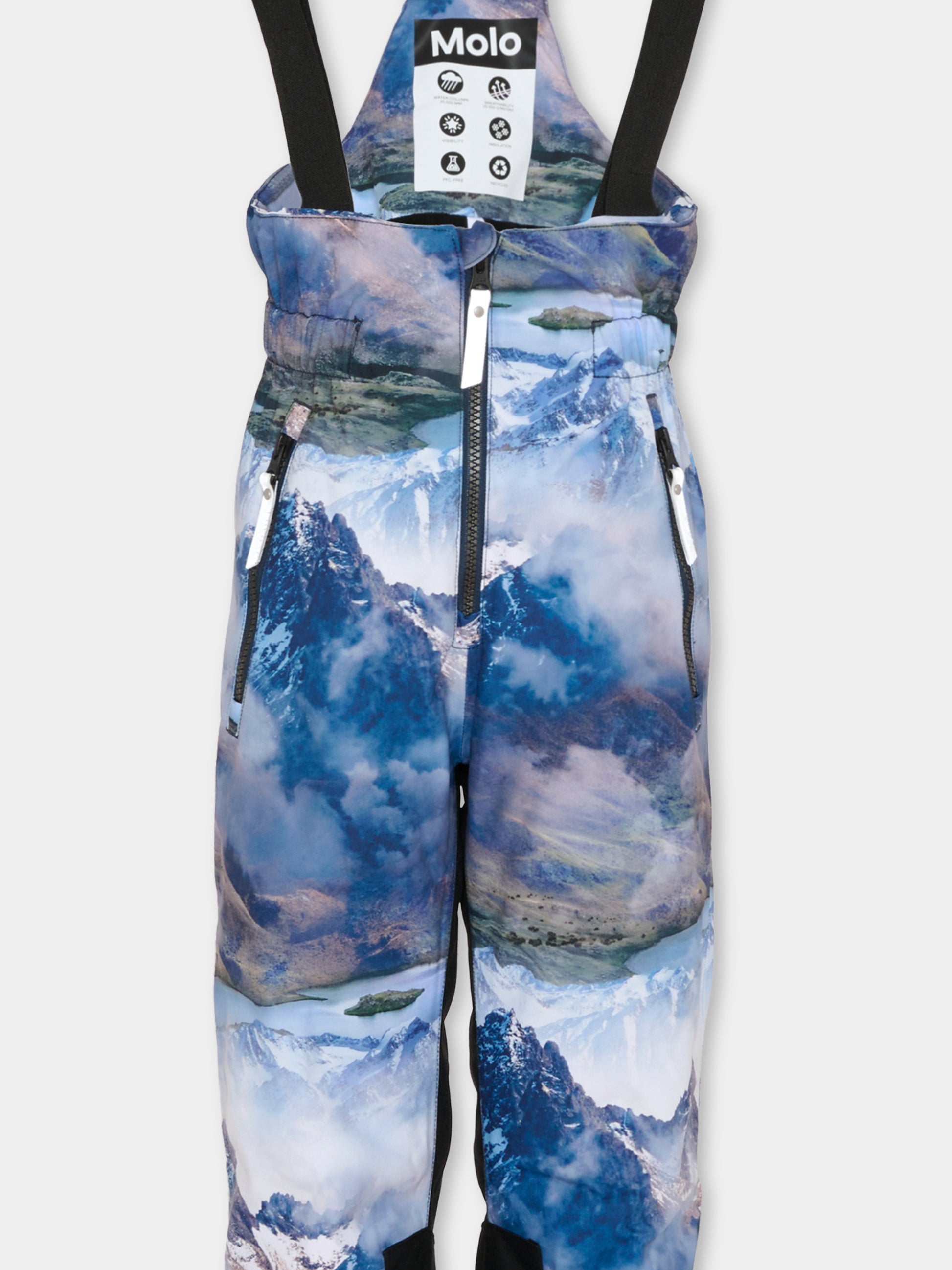 Pantaloni da neve Play Pro blu per bambino con stampa montagna,Molo,5W25I301 9367