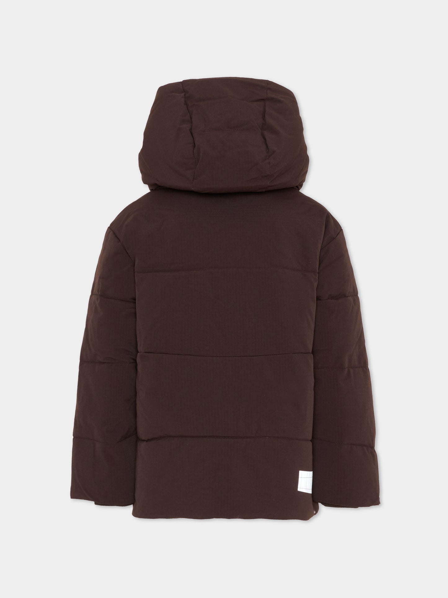 Piumino Hilo marrone per bambini con logo,Molo,5W25M305 5522