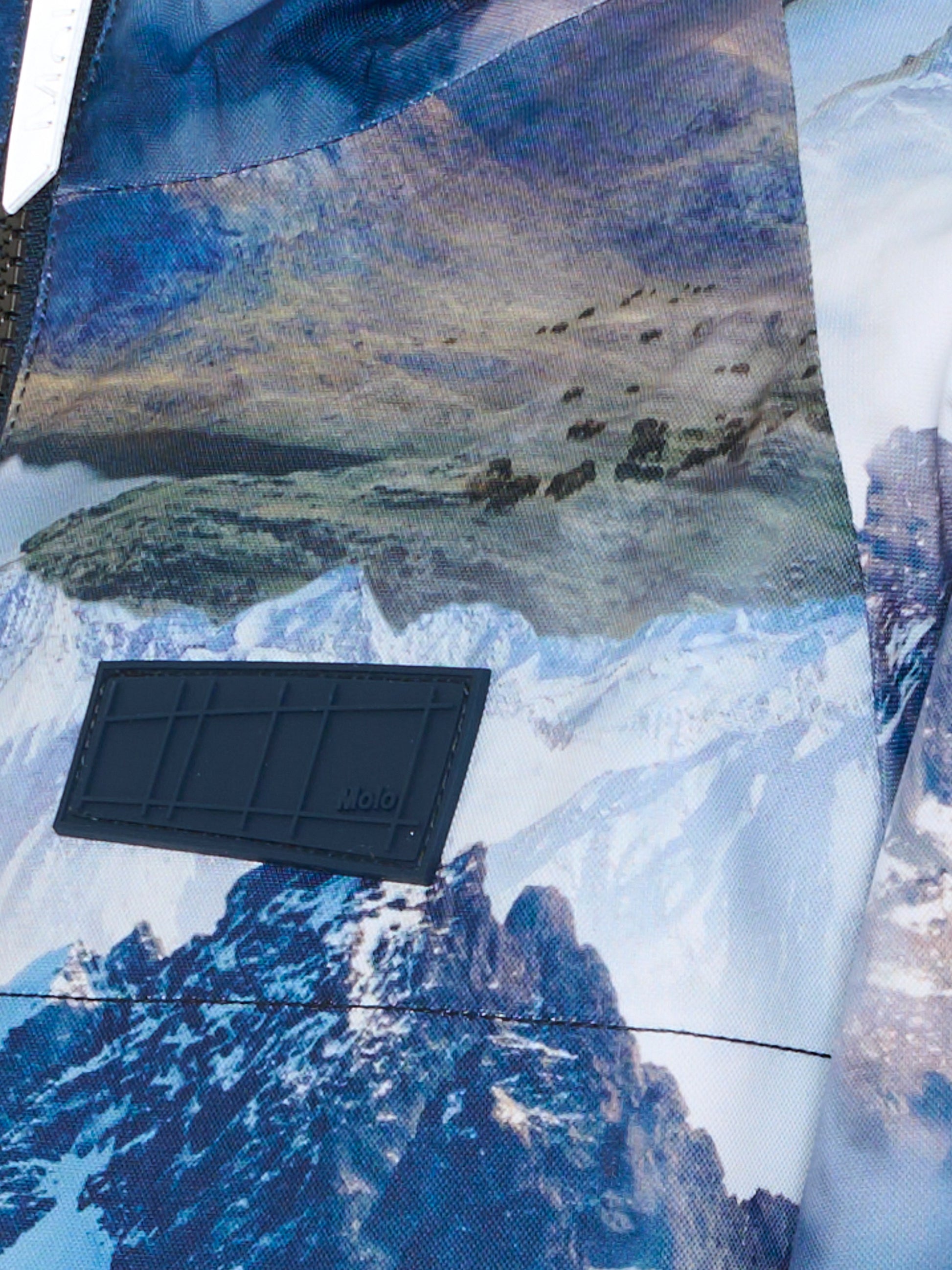 Piumino da neve Castor blu per bambino con stampa montagne,Molo,5W25M309 9367