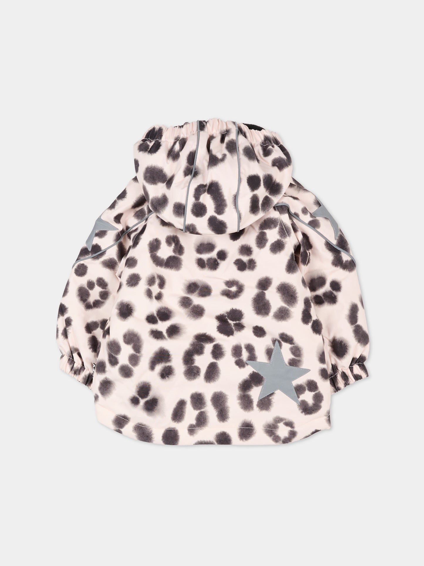 Piumino da neve Hopla beige per neonata con stampa animalier,Molo,5W25M316 9363