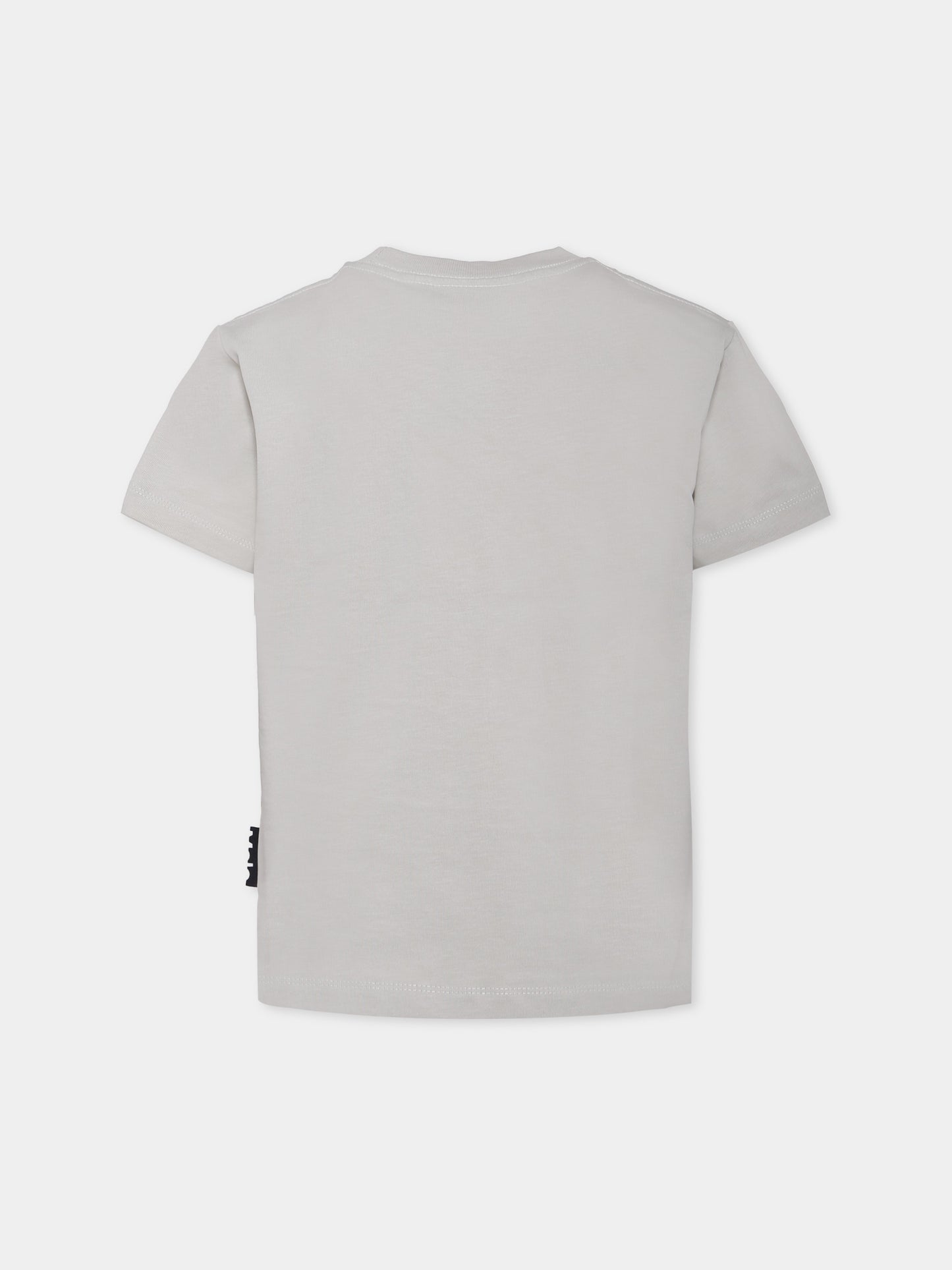 T-shirt Roxo beige per bambino con gatto,Molo,6W25A206 9654