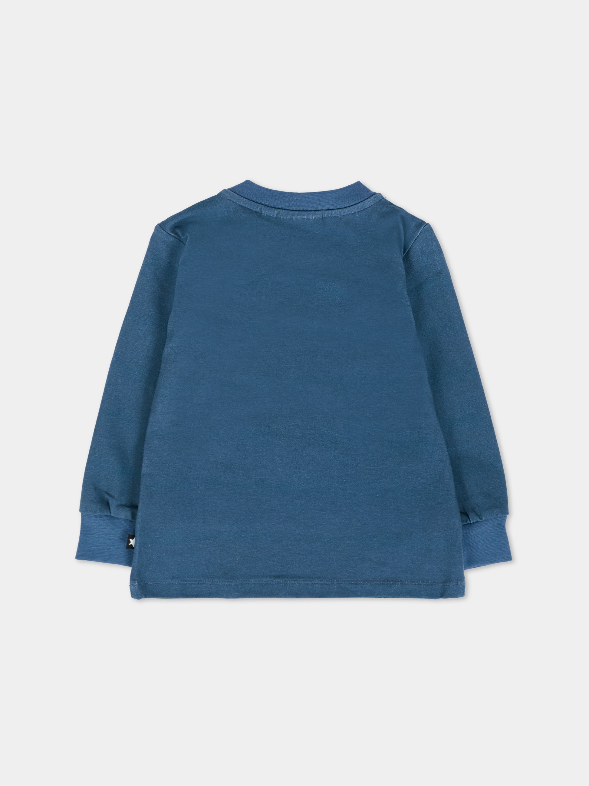 T-shirt Eloy blu per neonato con cani,Molo,6W25A404 9679