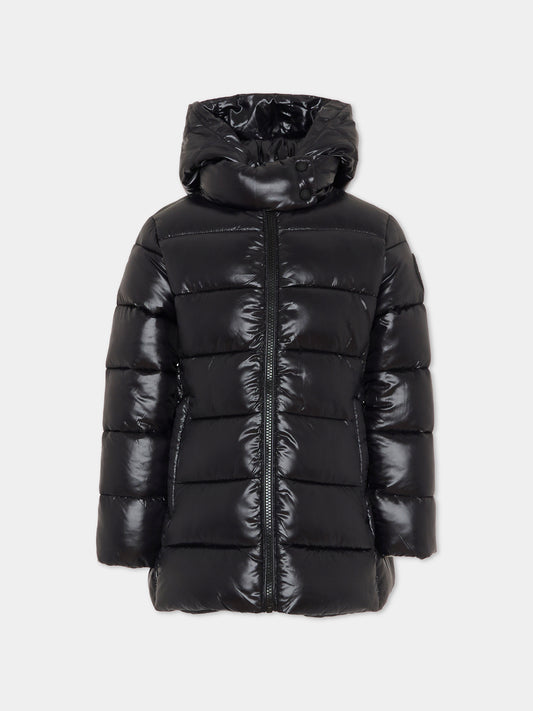 Piumino Kelli nero per bambina con logo,Save The Duck Kids,J42445G LOVE21 10000